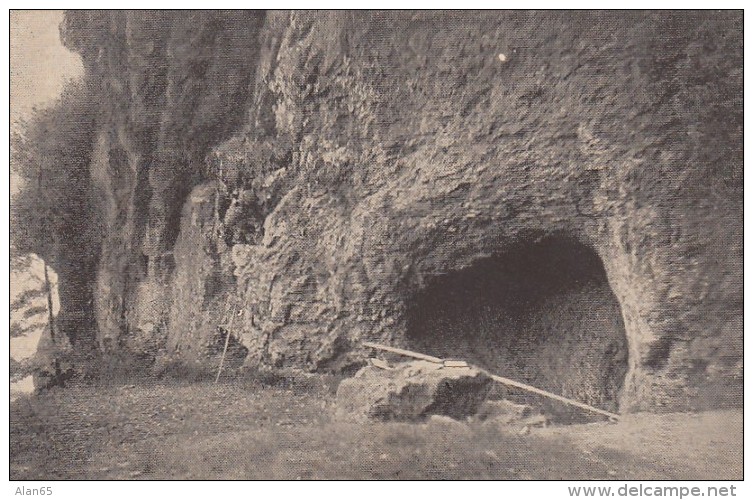 Nurnberg 44th Anthropology Congress 1913, Houbirg Cave Entrance Bavaria Germany Area, C1910s Vintage Postcard - History