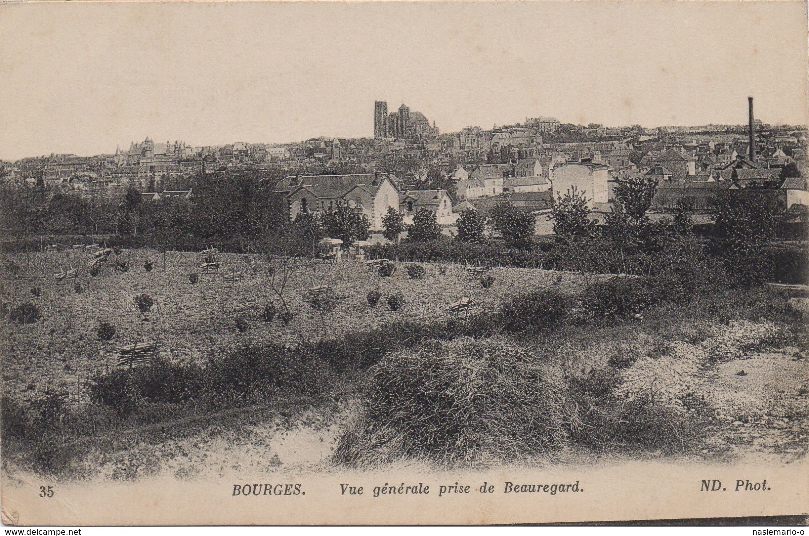 CPA 18 BOURGES  Vue Générale Prise De Beauregard - Bourges