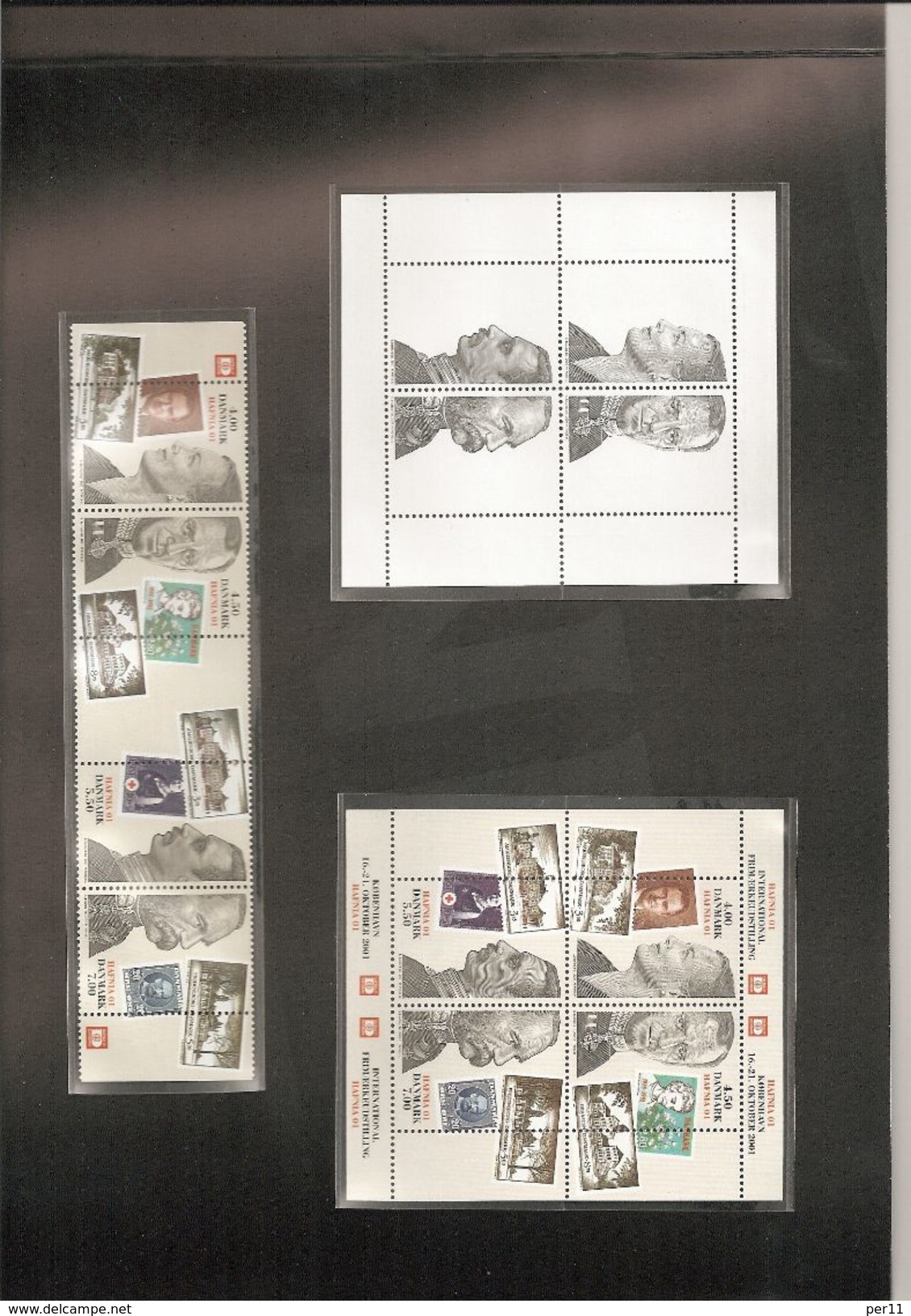 2001; Souvenir Stamps From Hafnia01.   MNH **.        (dk035) - Nuevos