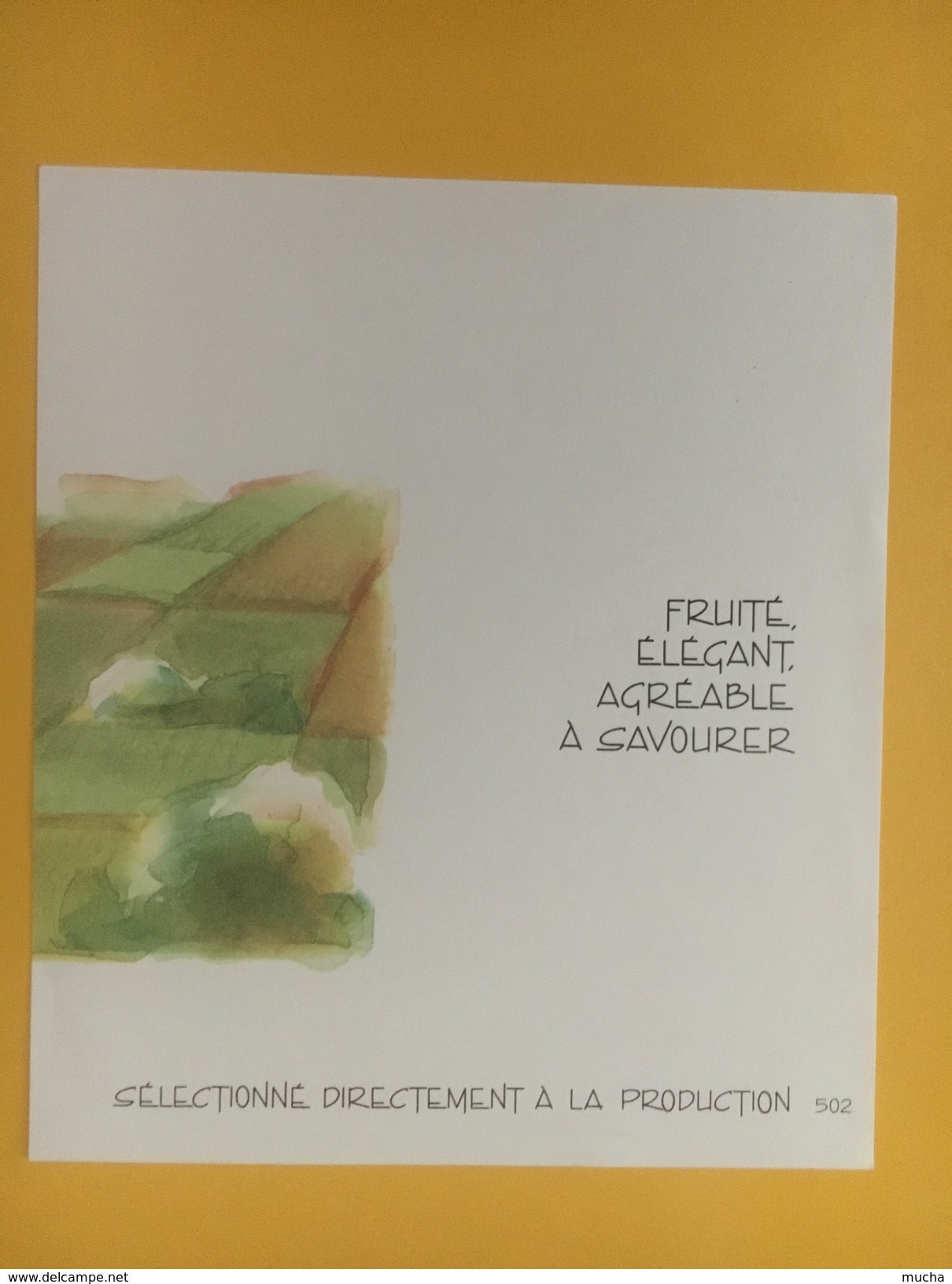 4638 - Paysage.... Fruité élégant Agréable à Savourer, Mais De Quel Vin Parle-t-on ........ - Unvollständig