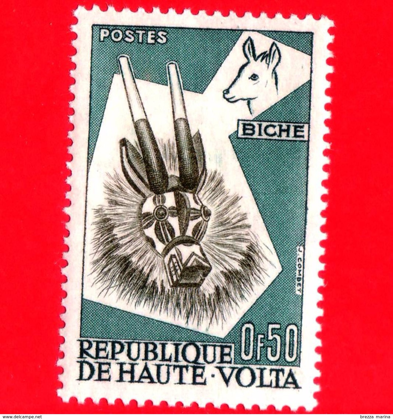 Nuovo - ALTO VOLTA - 1960 - Arte Tribale Dell'etnia Bobo - Maschere - Duiker - 0.50 - Alto Volta (1958-1984)