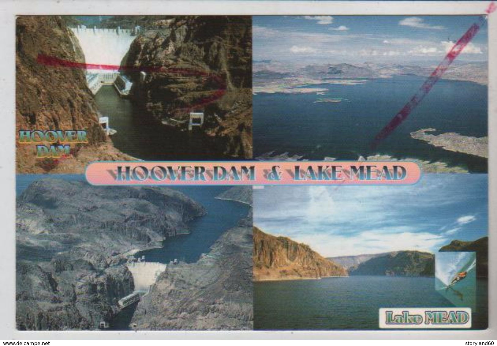 Cpm St003462 Views Of Hoover Dam And Lake Mead Barrage Hoover 4 Vues Sur Carte - Autres & Non Classés