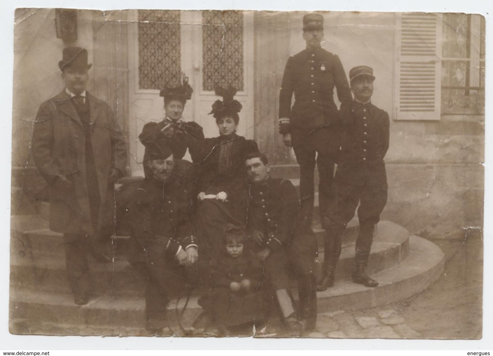 Photo, Militaria,Argentan, Orne,colonel Henri Picquet Damesme,Lieutenant Rozier, Niessel,Amaury Ogier D'Ivry, Vers 1890 - Personalità