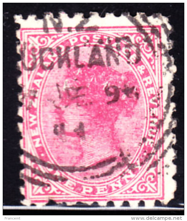 NEW ZEALAND (1893) Nitrous Oxide.  1 Penny Stamp With Advertisement On Back For "S. Myers &amp; Co. Dentists, Christchur - Used Stamps