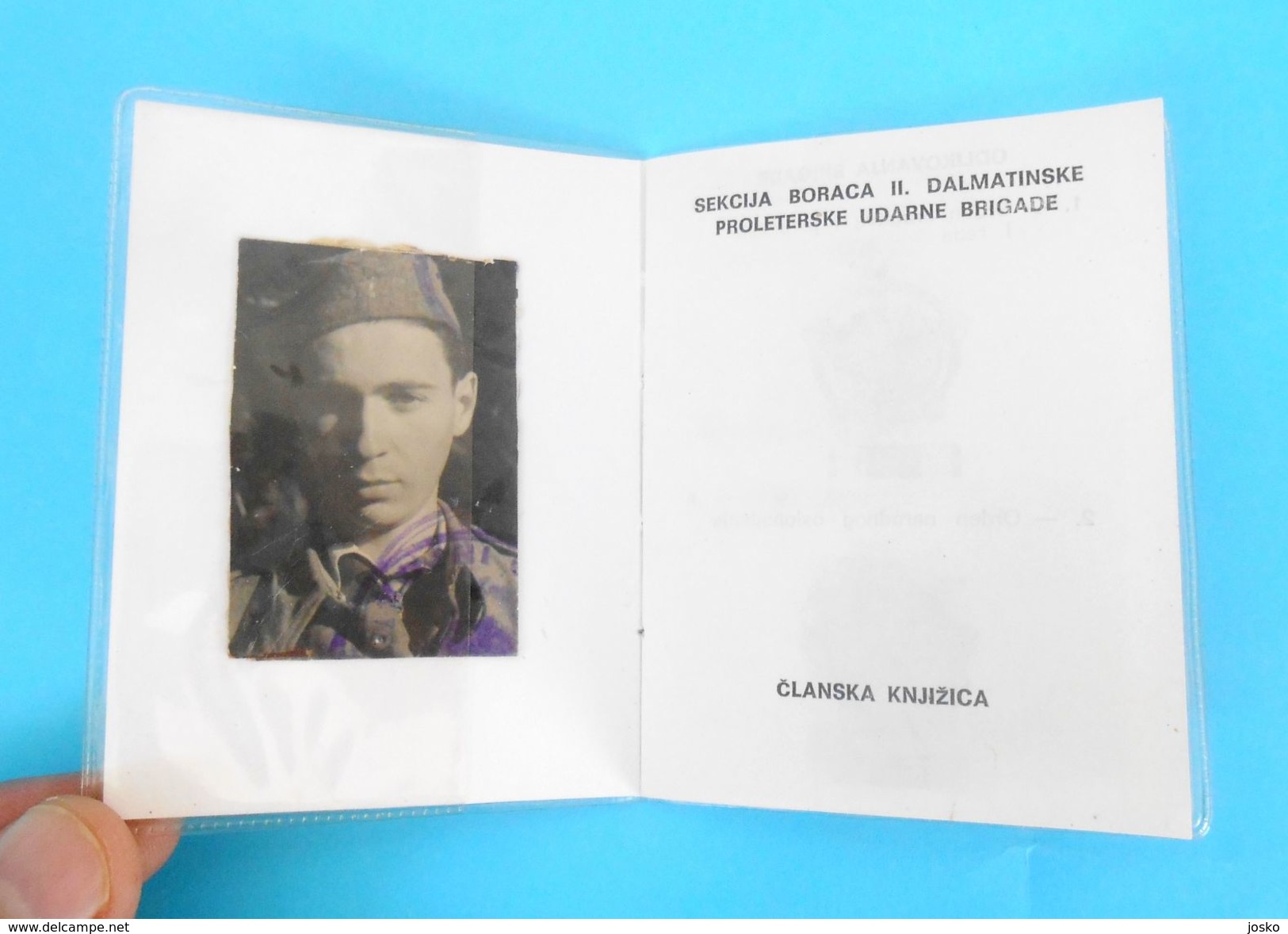 WW2 - Yugoslavia Partisans Army 2. DALMATINSKA PROLETERSKA UDARNA BRIGADE ID Card Partisan Partizan Partizans Partigiano - Historical Documents