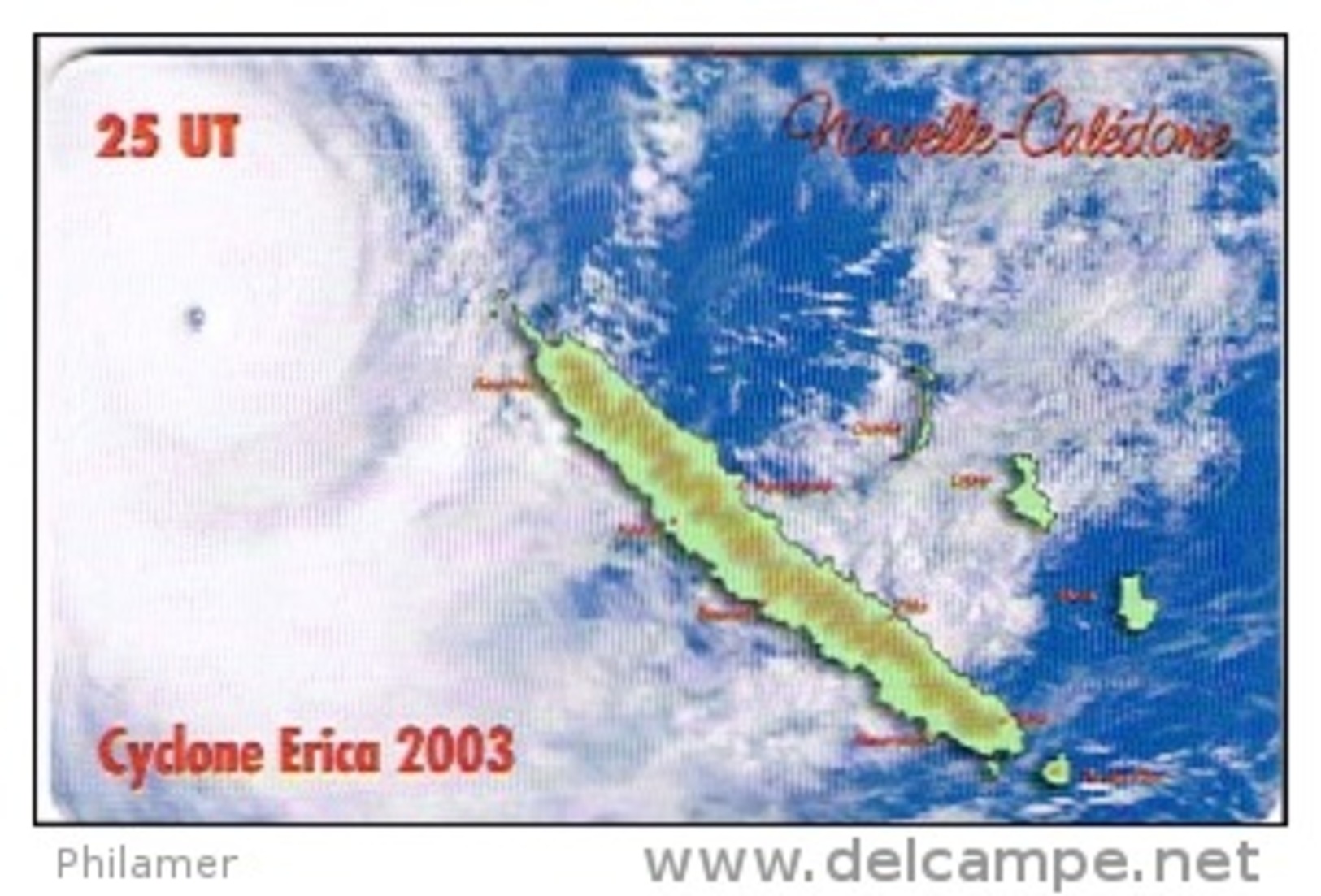 Phonecard Telecarte Nouvelle Caledonie Noumea  NC113 Cyclone Erica Tempete Carte Cote 20 Ut TB - New Caledonia