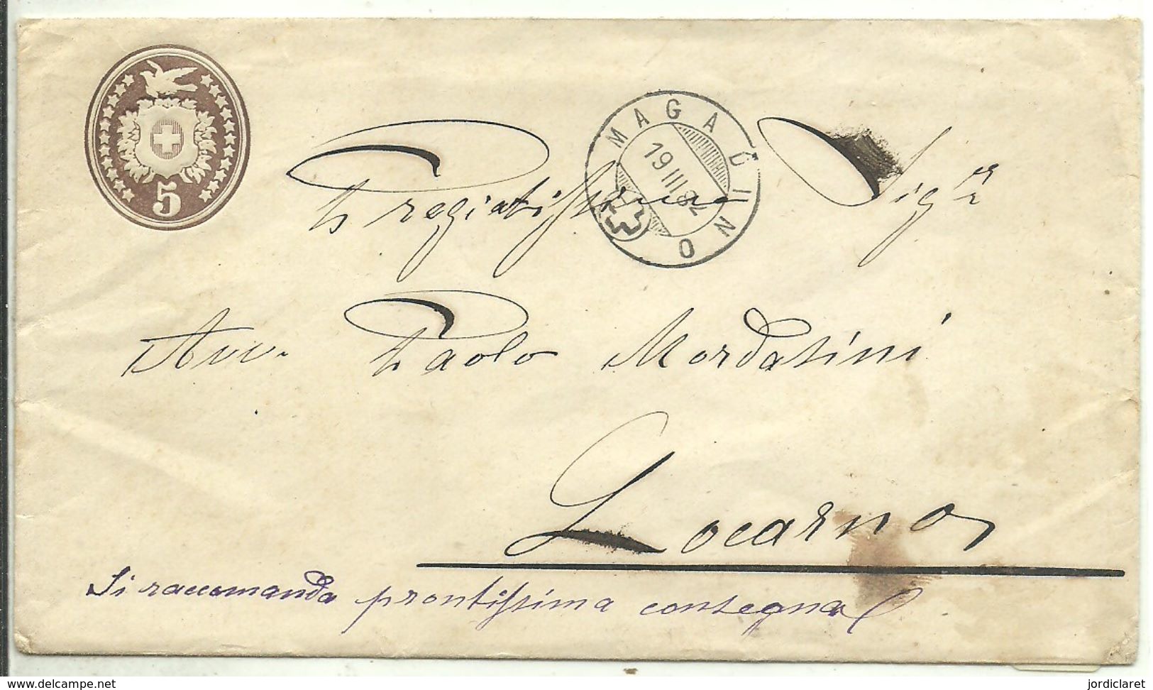 LETTER MAGADINO 1882   A LOCARNO - Lettres & Documents