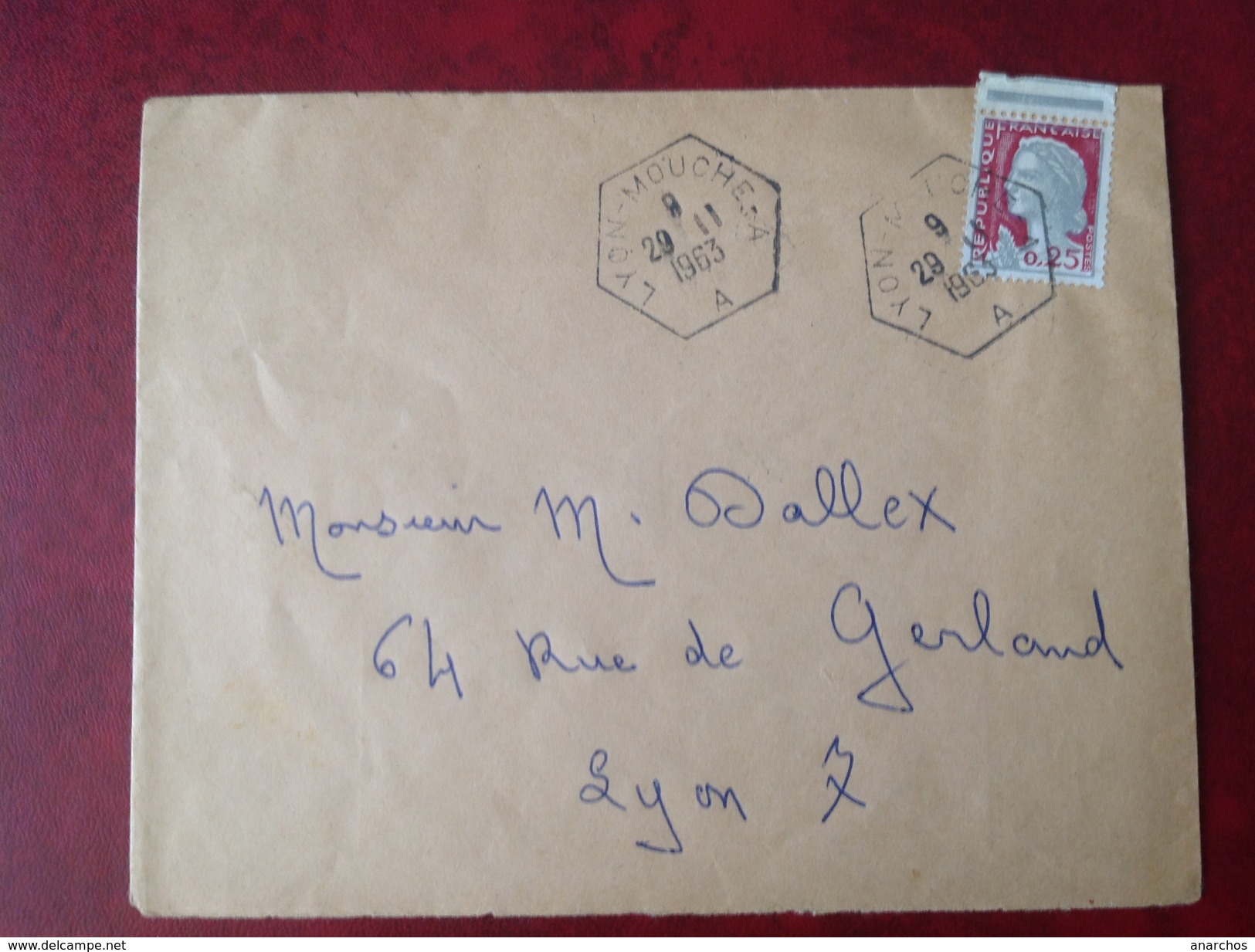 Cachet Hexagonal 69 LYON MOUCHE A - Bolli Manuali