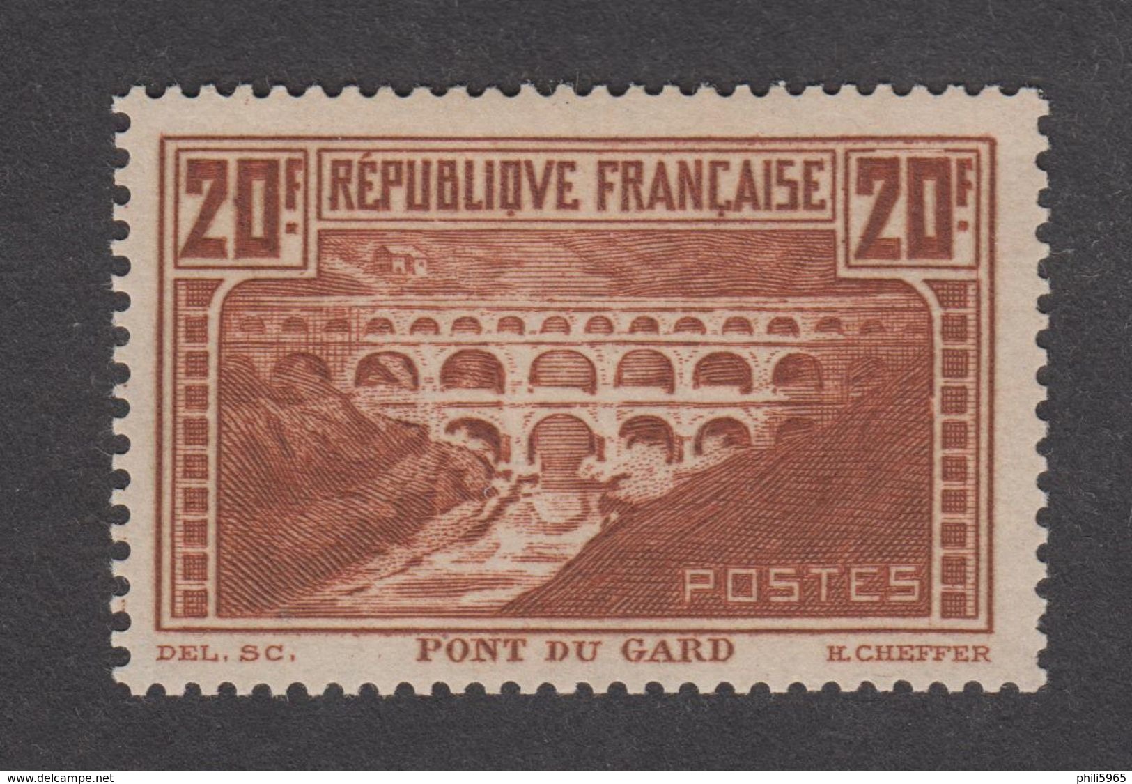 France - Pont Du Gard N°262 Type IIB ** Neuf Sans Charnière - Côte Yvert : 550 Euros -1929 - TB - Neufs