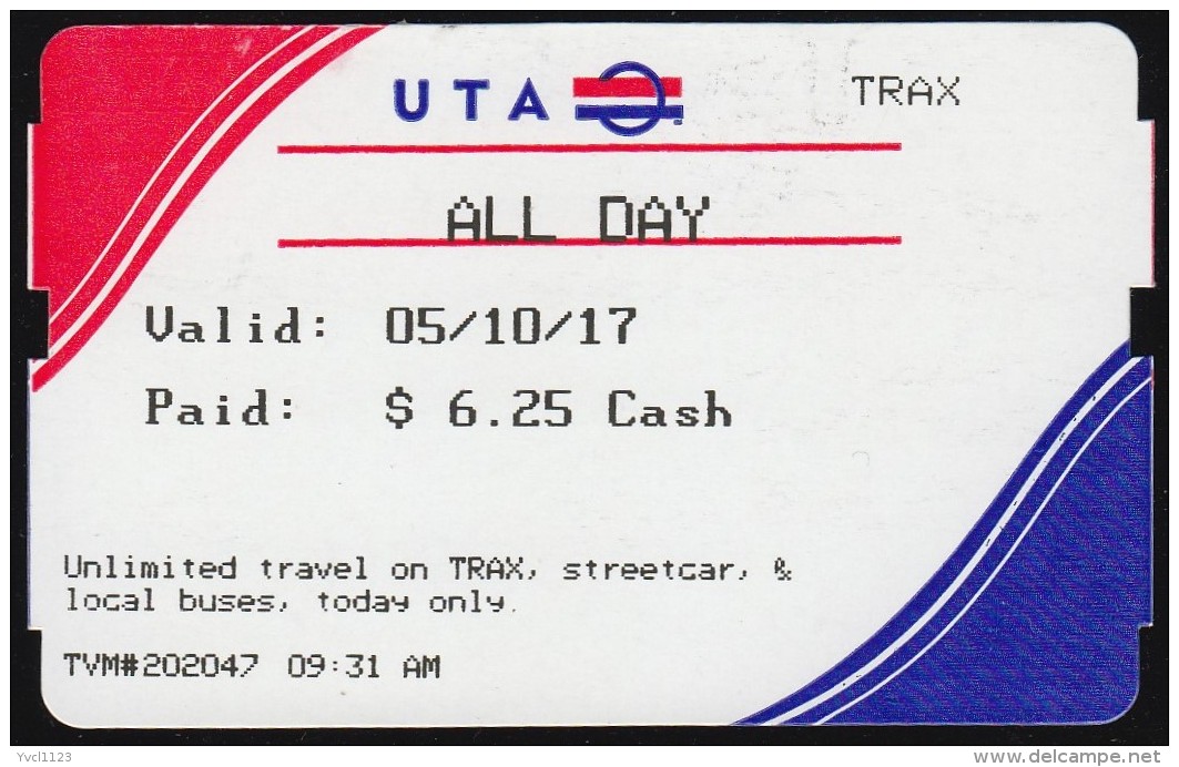 UTA, USA: Streetcar &amp; Buses (*) (TR131) - World