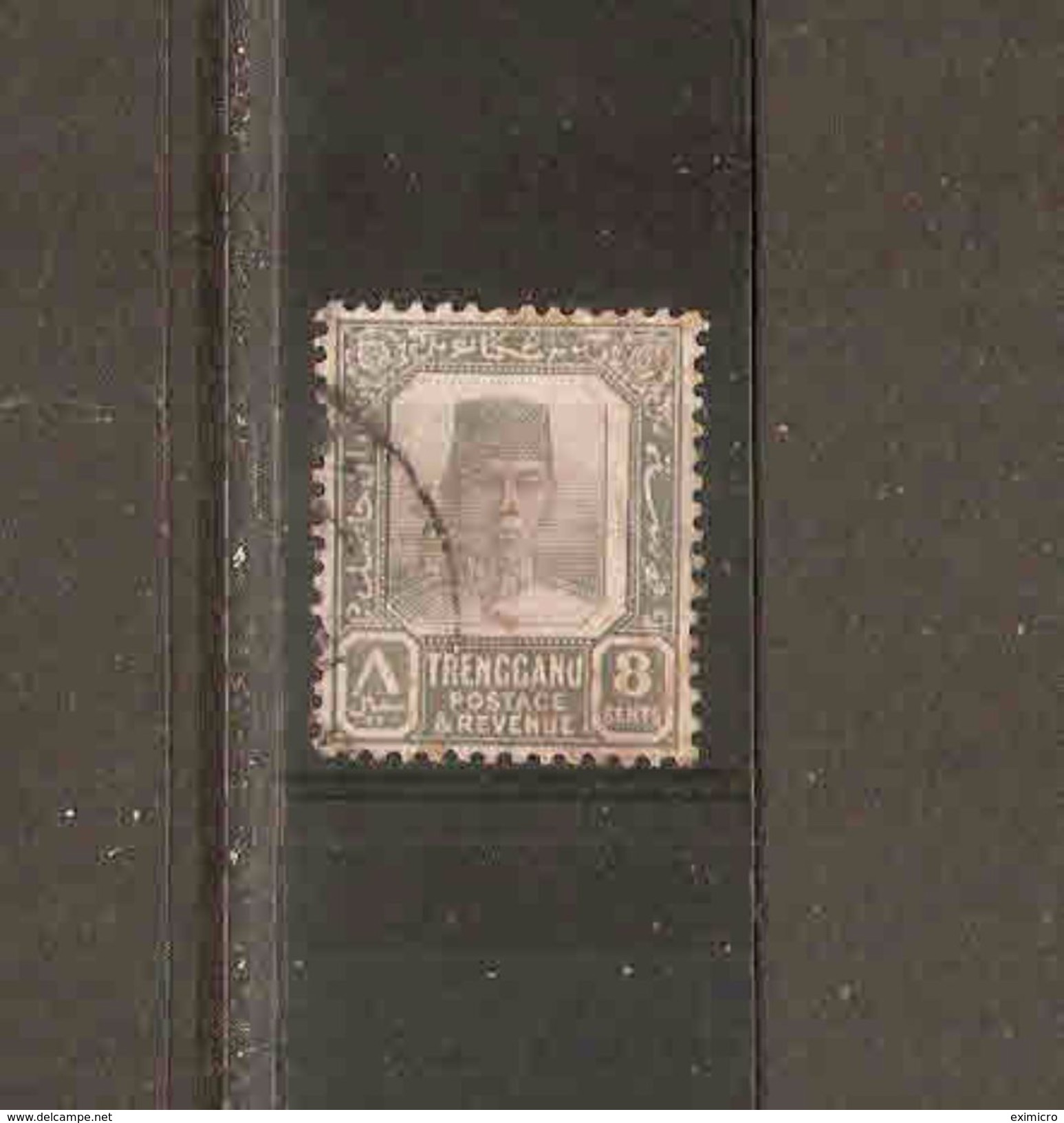 MALAYA - TRENGGANU 1941 8c GREY SG 34 FINE USED Cat £10 - Trengganu