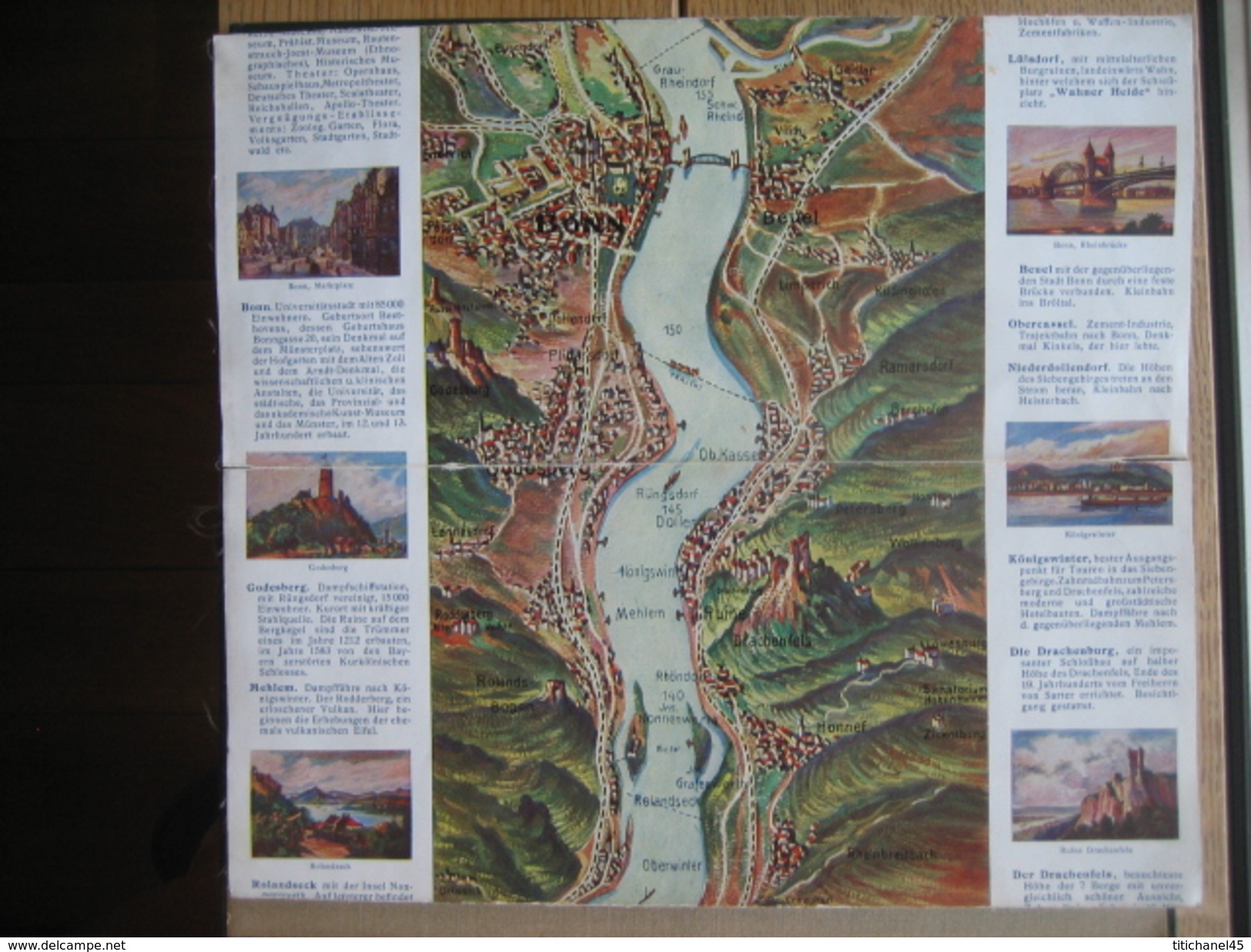 RHEINLAUF VON MAINZ BIS KÖLN - Geographische Karte Auf Leinwand (186 X 28 Cm) - Verlag Von Karl RUD. Bremer, Köln - 1910 - Cartes Géographiques