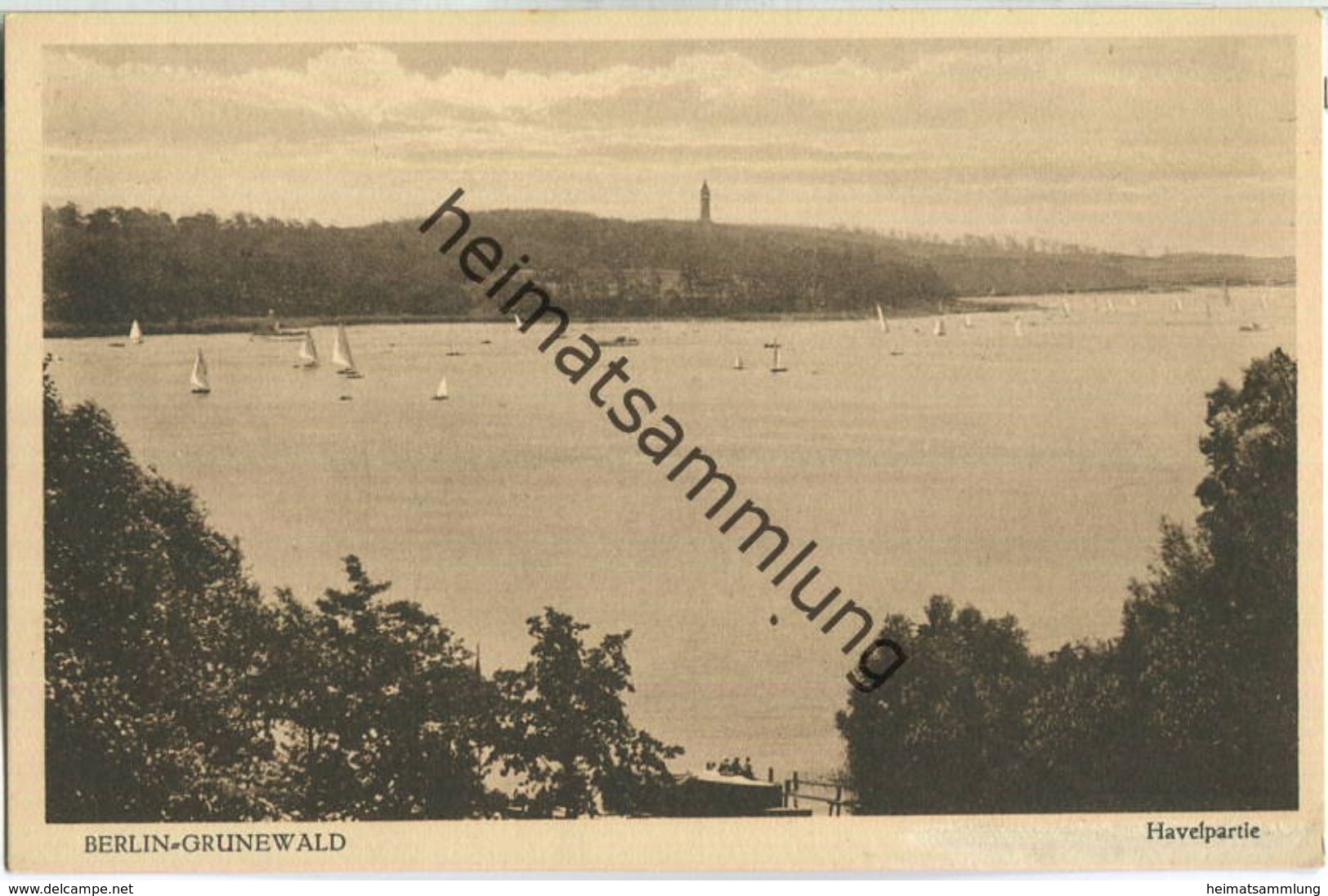 Berlin Grunewald - Havelpartie - Verlag J. Goldiner Berlin 30er Jahre - Grunewald