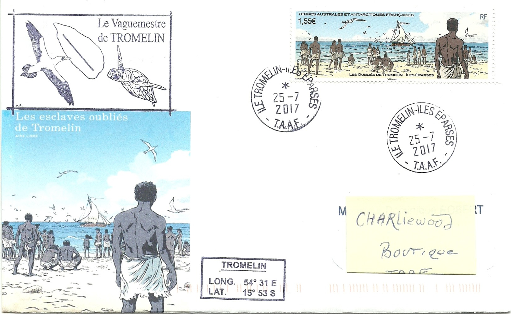 TAAF - Îles Eparses - Courrier Illustré De Tromelin "les Esclaves Oubliés De Tromelin" - Covers & Documents