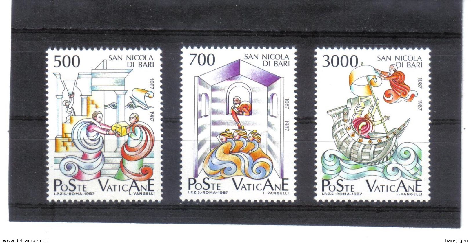 XAX35 VATICAN  1987   MICHL  834/36 ** Postfrischer SATZ SIEHE ABBILDUNG - Ungebraucht