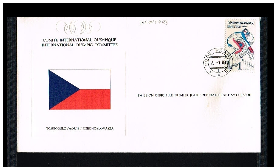 1980 - Czechoslovakia FDC - Sport - Olympics - Lake Placid [FF106] - FDC