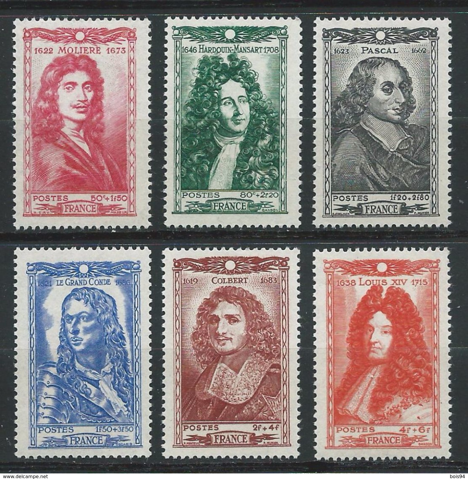 FRANCE 1944 . Série N°s 612 à 617 Neufs ** (MNH) - Unused Stamps