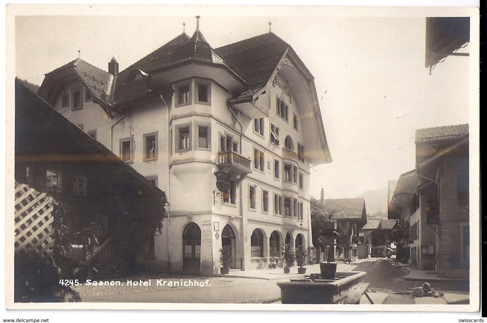 SAANEN: Hotel Kranichhof, Foto-AK ~1925 - Autres & Non Classés