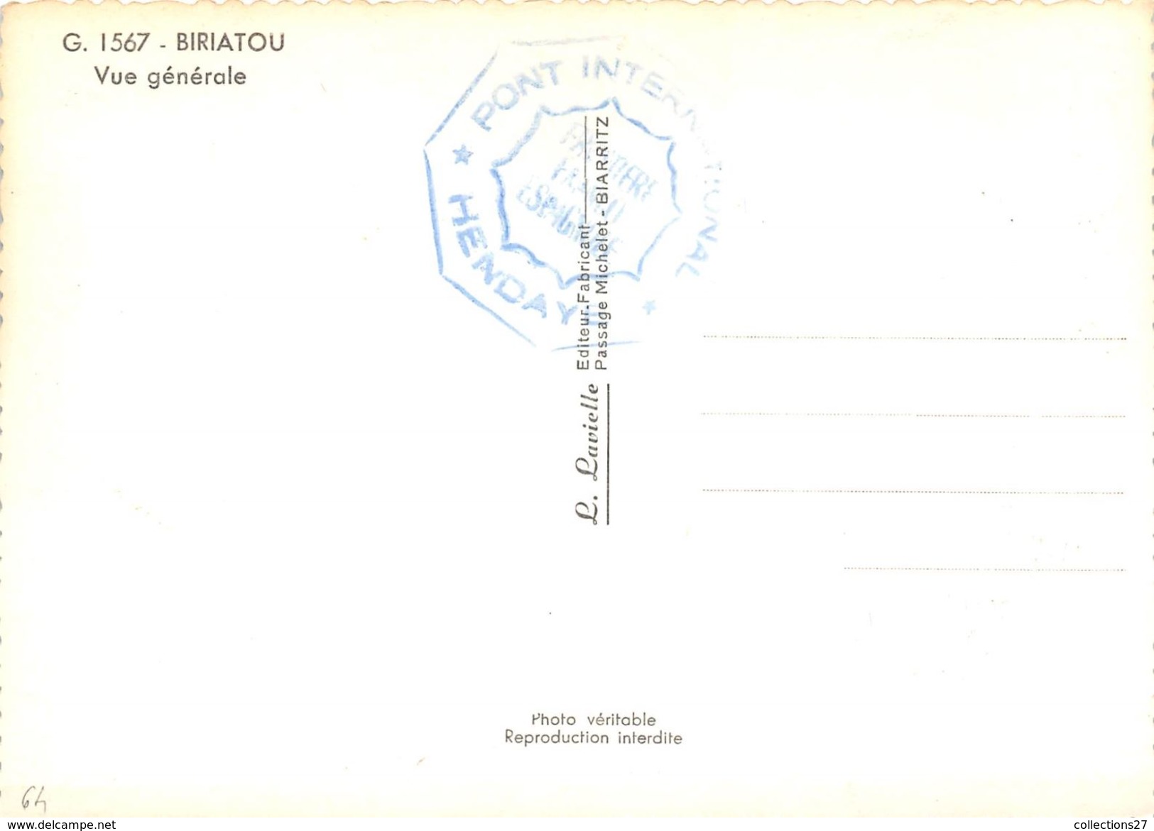 64-BIRIATOU- VUE GENERALE - Biriatou