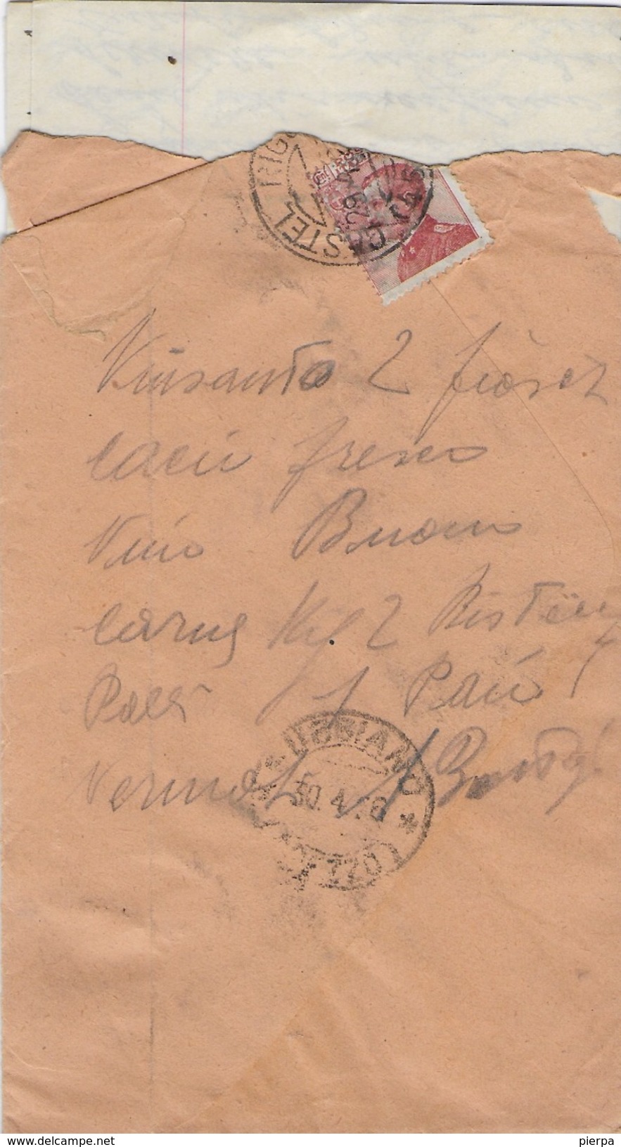 STORIA POSTALE REGNO - ANNULLO FRAZIONARIO - CASTEL RIGONE(PG) 46-42 SU BUSTA CON LETTERA 29.04.1926 - Storia Postale