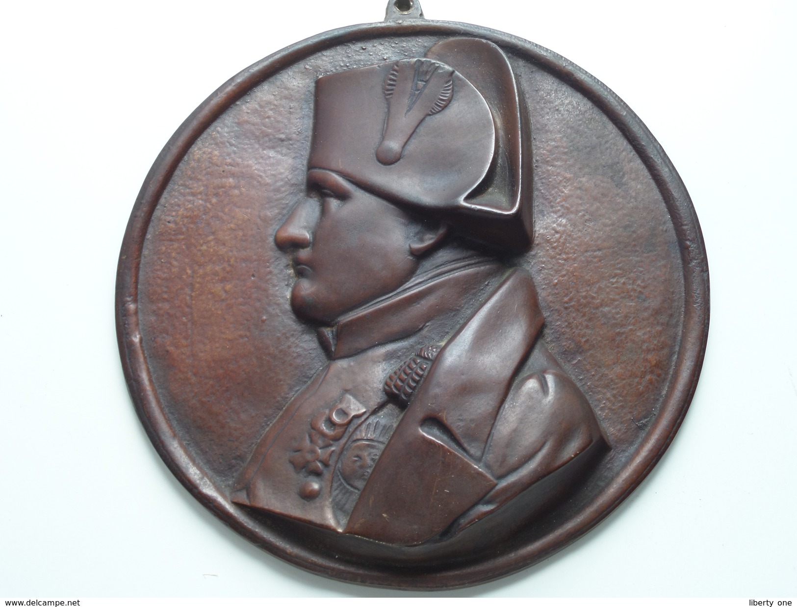 Plaque NAPOLEON ( Napoléon ) Bronze +/- 850 Gram / Size +/- 17,5 Cm. ( Ne Pas Signé Et En Bon état / Voir Photo Svp ) ! - Bronzes