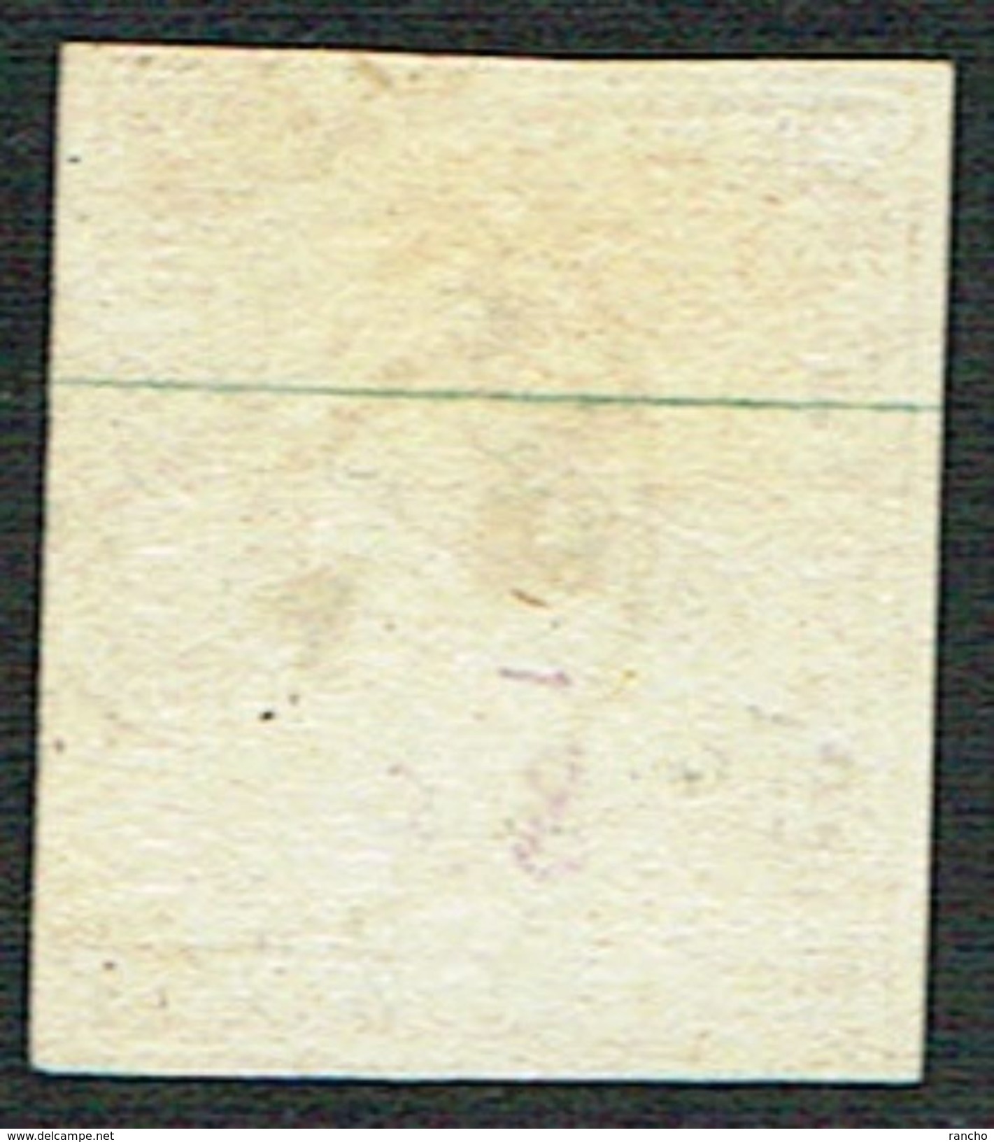 TIMBRE OBLITERE 1860 FIL DE SOIE VERT C/.S.B.K. Nr:25G. Y&TELLIER Nr:29. MICHEL Nr:16IIBym. PAPIER EPAIS. - Used Stamps