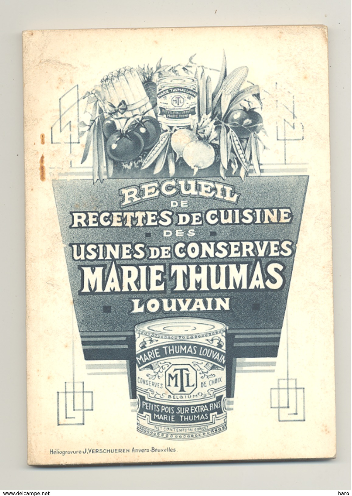 Livre De Recettes De Cuisine - Usines De Conserves Marie-Thumas - LEUVEN / LOUVAIN, Légume,  - 23 Photos  (b209) - Gastronomie