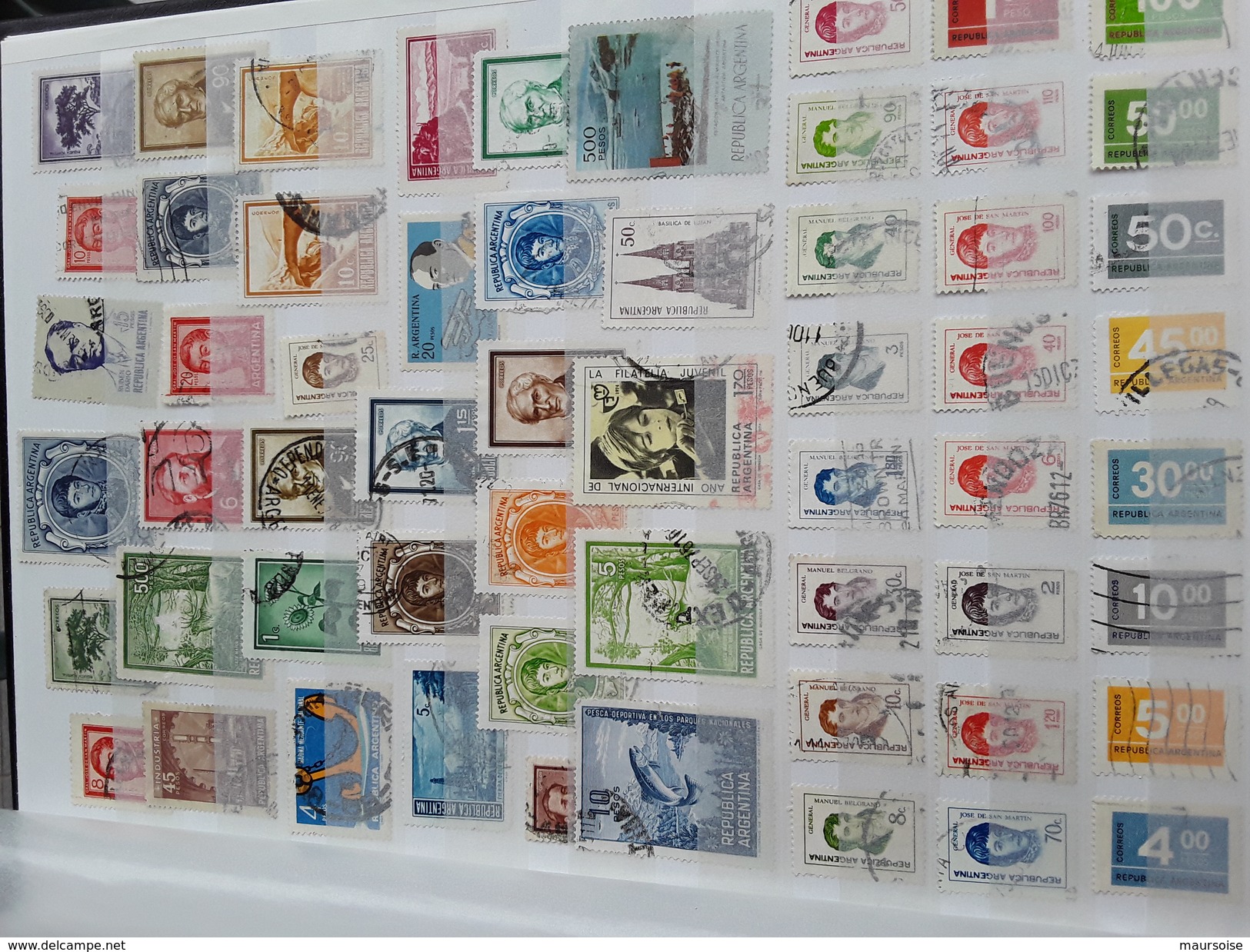 58 Timbres Argentine - Collections, Lots & Séries