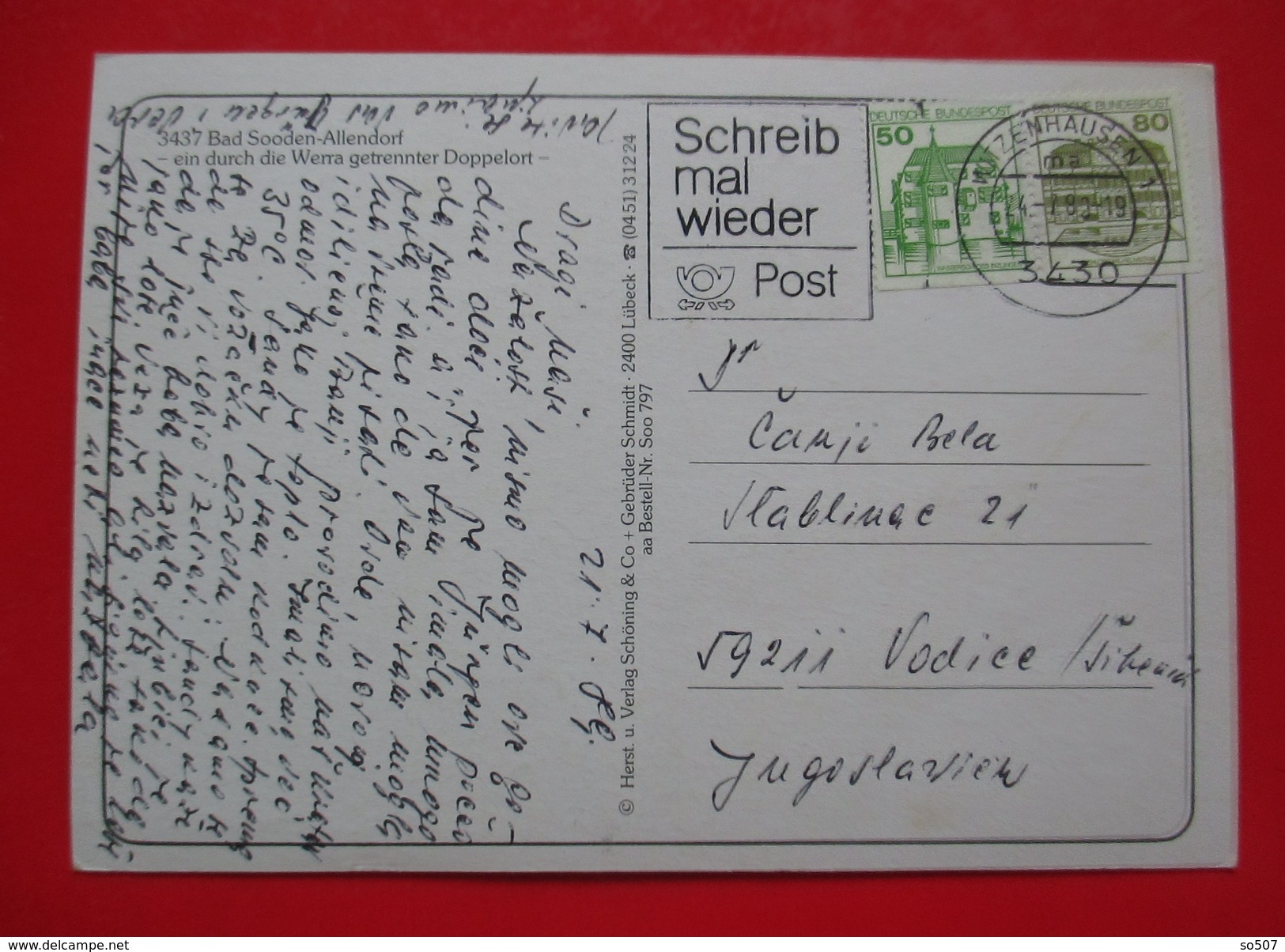 I1- Germany Postcard-Schwarzwald - Bad Sooden-Allendorf