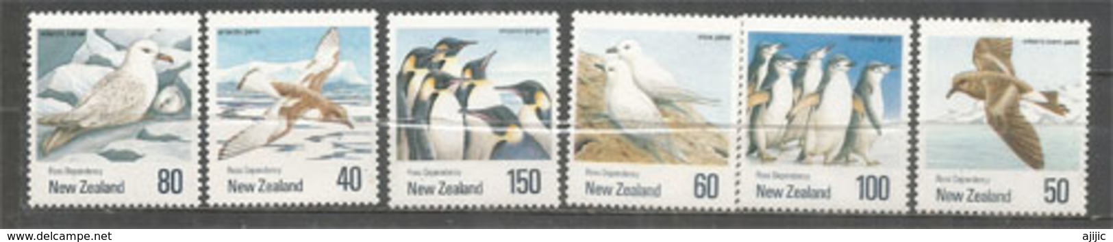 Oiseaux De L'Antarctique Néo-Zélandais, 6 Timbres Neufs ** Territoire De Ross. Côte 12,00 &euro; - Faune Antarctique