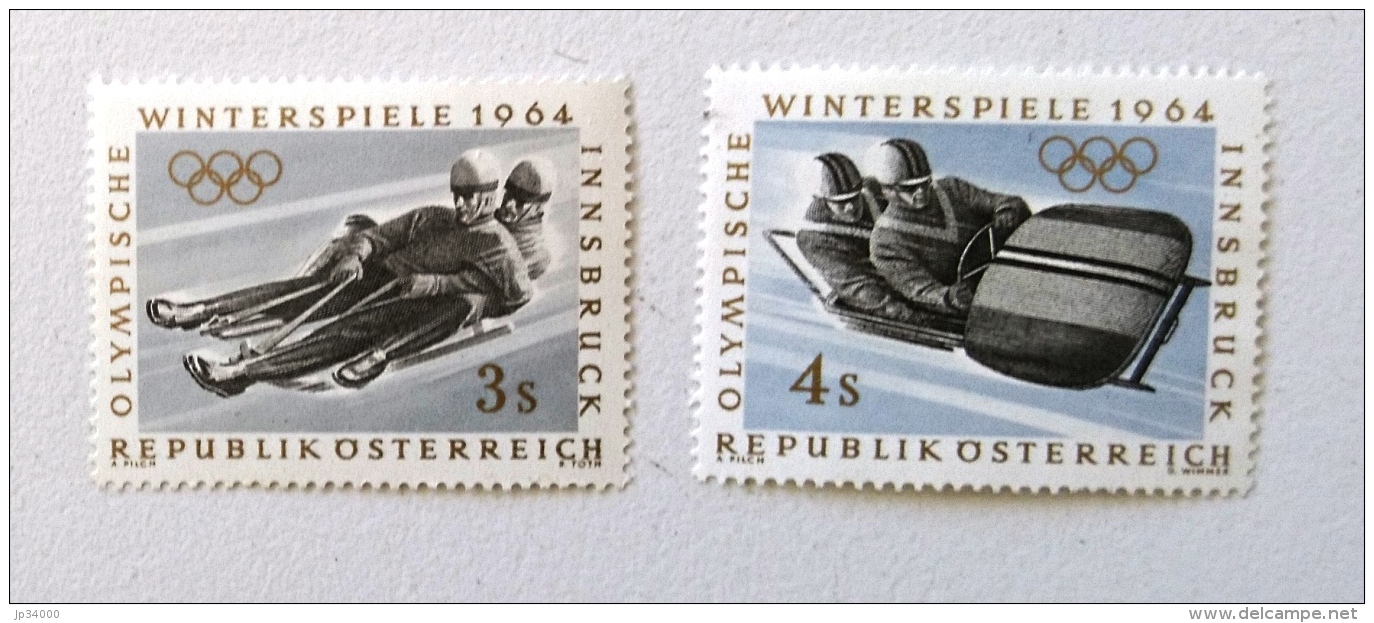 AUTRICHE Bobsleigh, Jeux Olympiques INNSBRUCK 1964. 2 Valeurs * MLH - Invierno 1964: Innsbruck