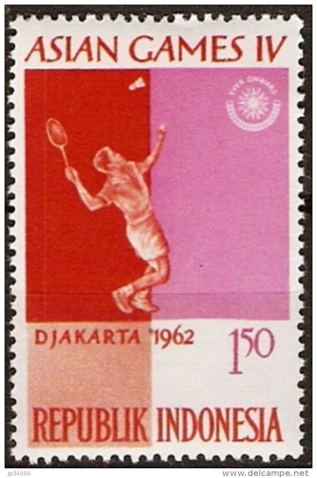INDONESIE, Badmington, 1 Valeur Emise En 1962 ** MNH - Badminton