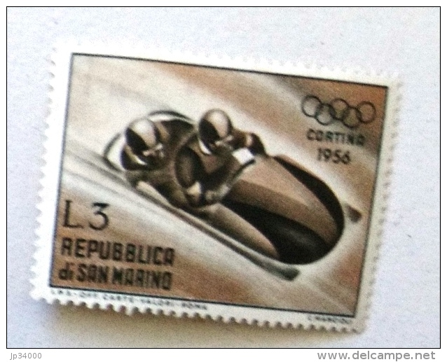 SAINT MARIN BOBSLEIGH. 1 Valeur ** MNH Jeux Olympiques 56 CORTINA D AMPEZZO - Winter 1956: Cortina D'Ampezzo