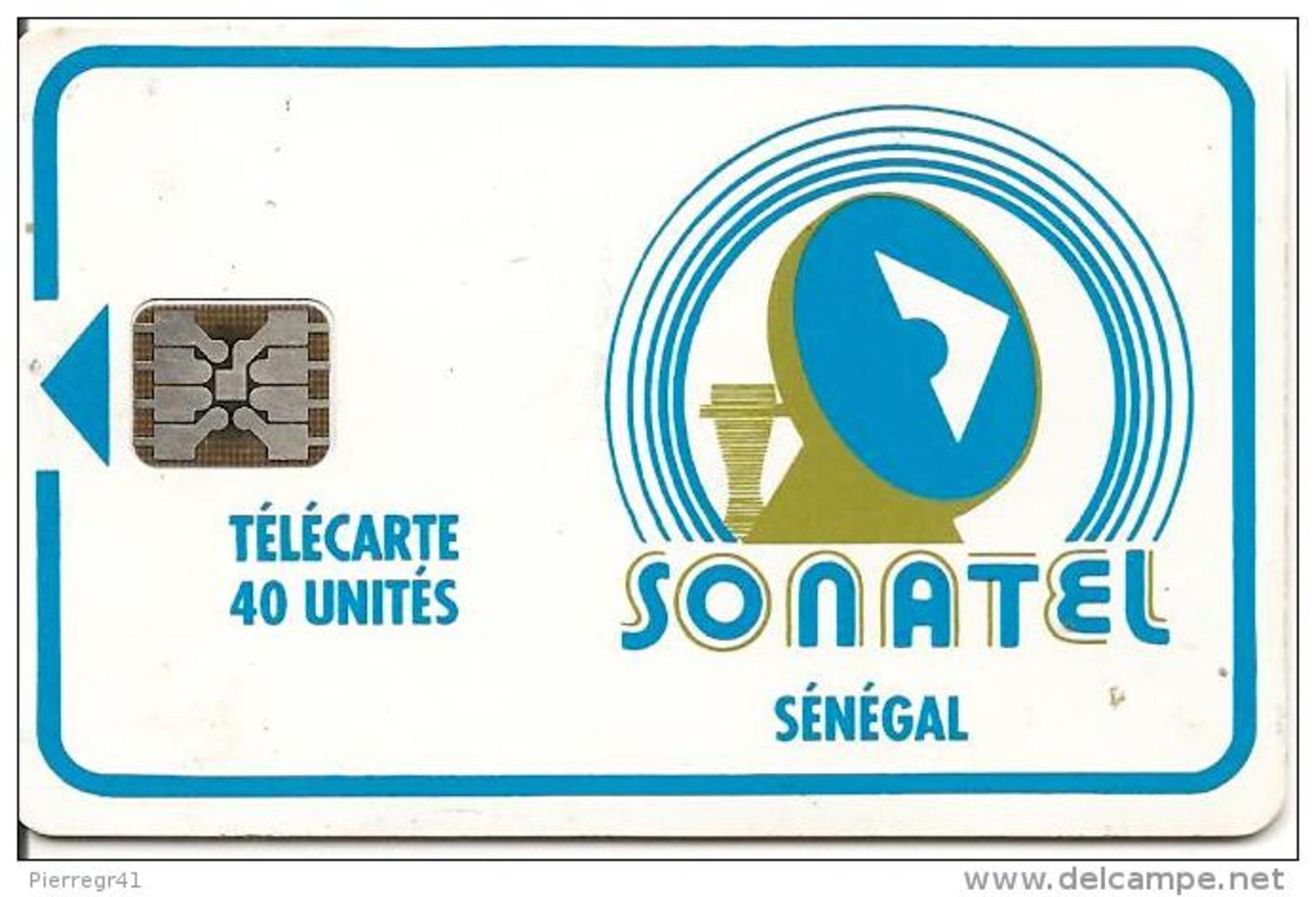 CARTE-PUCE-SENEGAL-40U-SC5-SONATEL-V°9 N° 9 N°RGE-C31141010-UTILISE-TBE - Sénégal