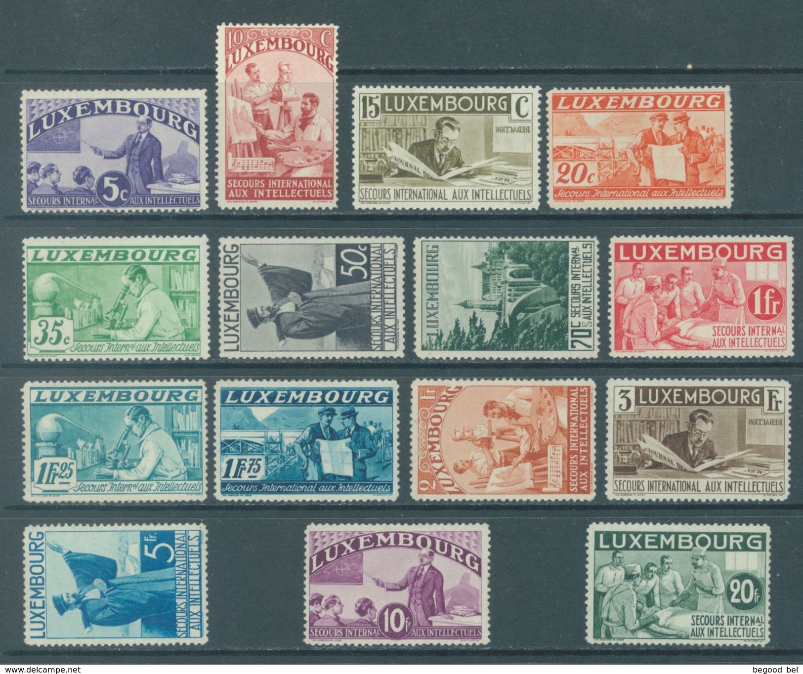 LUXEMBOURG  - 1935 - MNH/** - AU SECOURS DES INTELLECTUELS  - Yv 259-273 MI 266-280  - Lot 15806 - Neufs