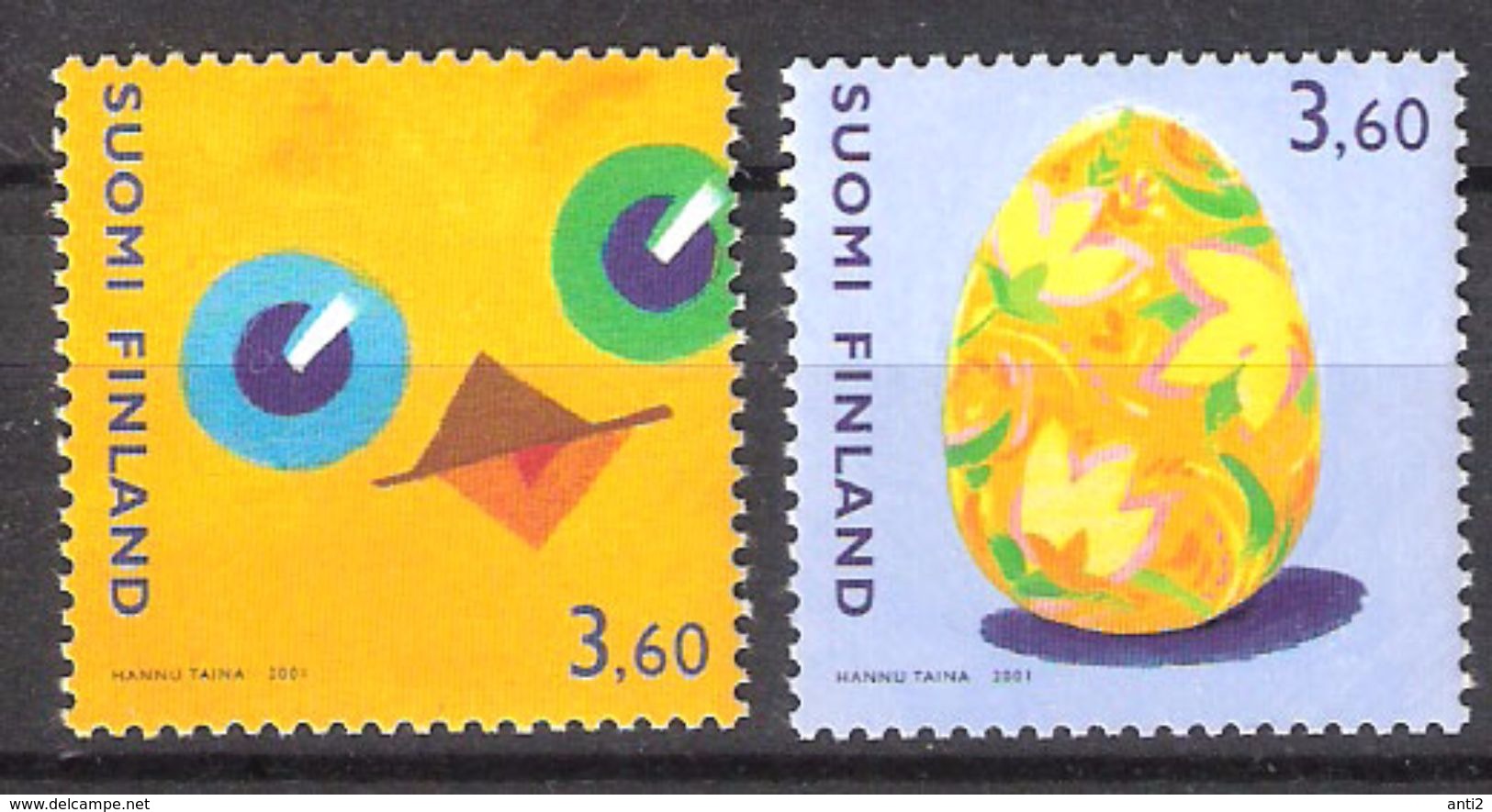 Finland 2001 Easter  Mi 1560-1561 MNH(**) - Unused Stamps