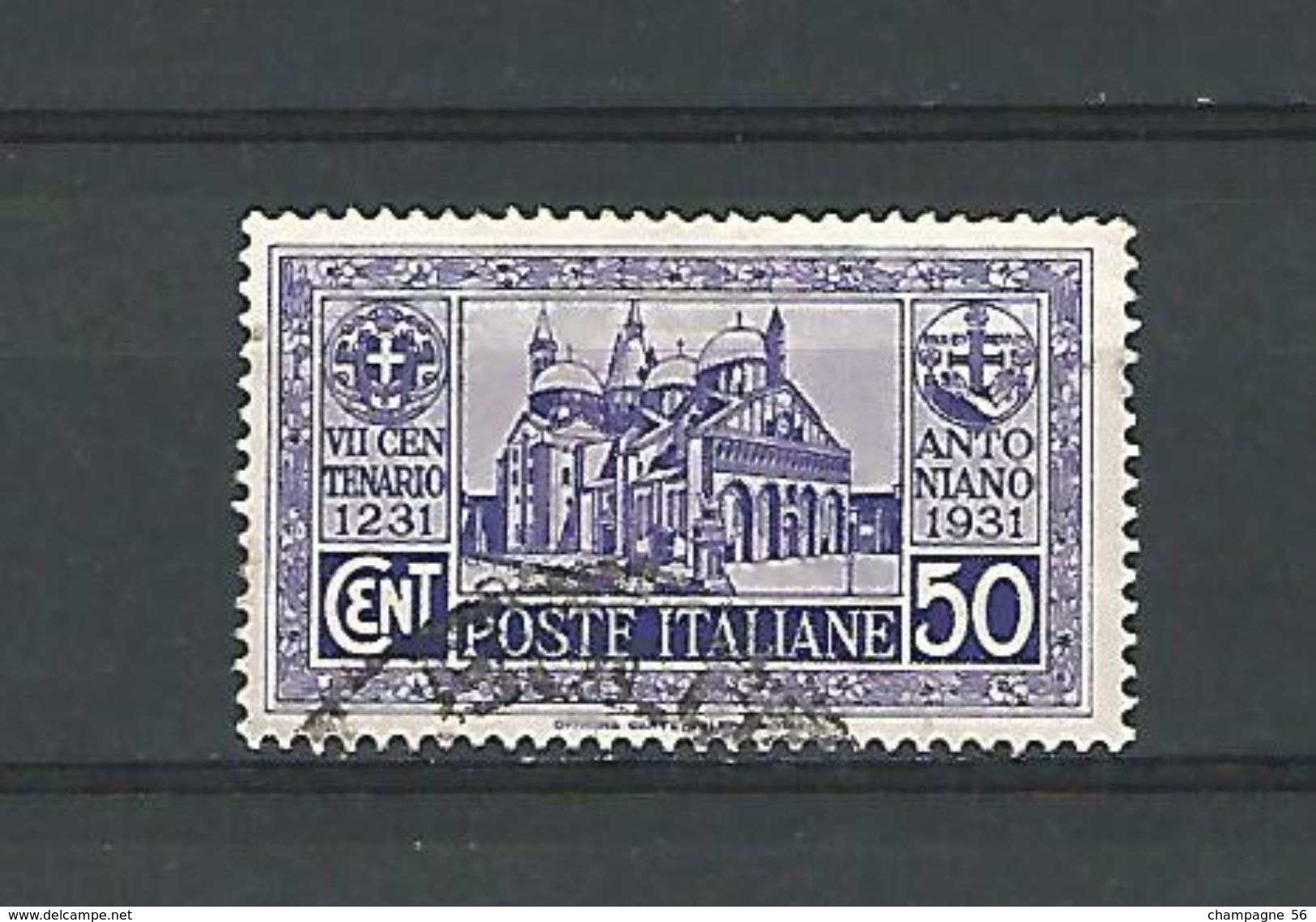 1931 N° 276 LA BASILIQUE DE PADOUE   OBLITERE DOS PLIE ACCORDEON - Used