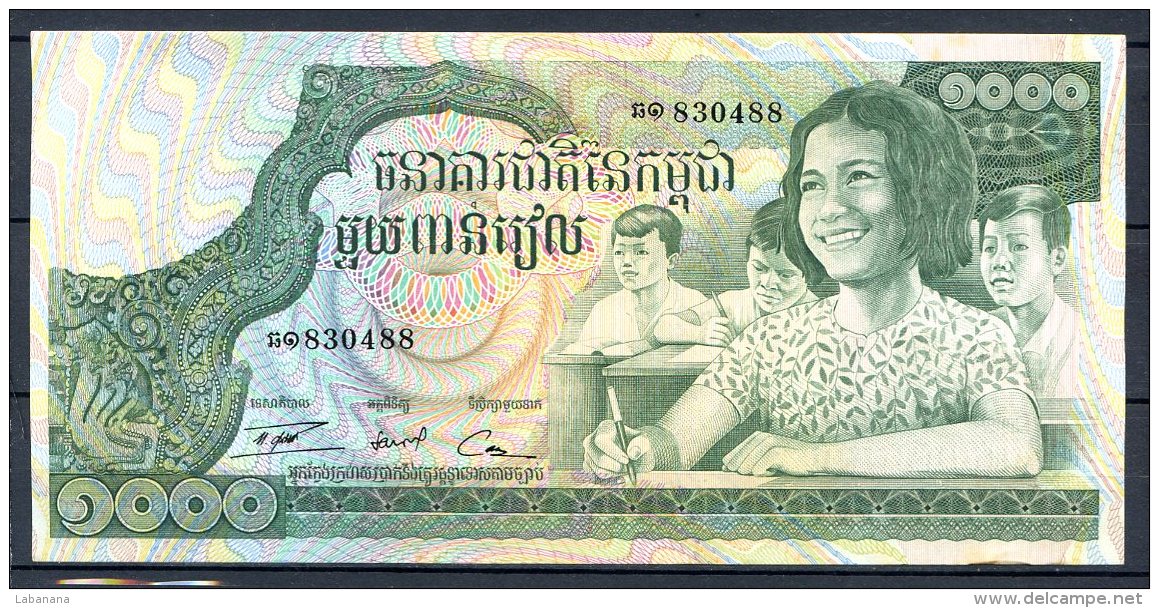 460-Cambodge Billet De 1000 Riels 1972 - 830 Sig.13 - Cambodge