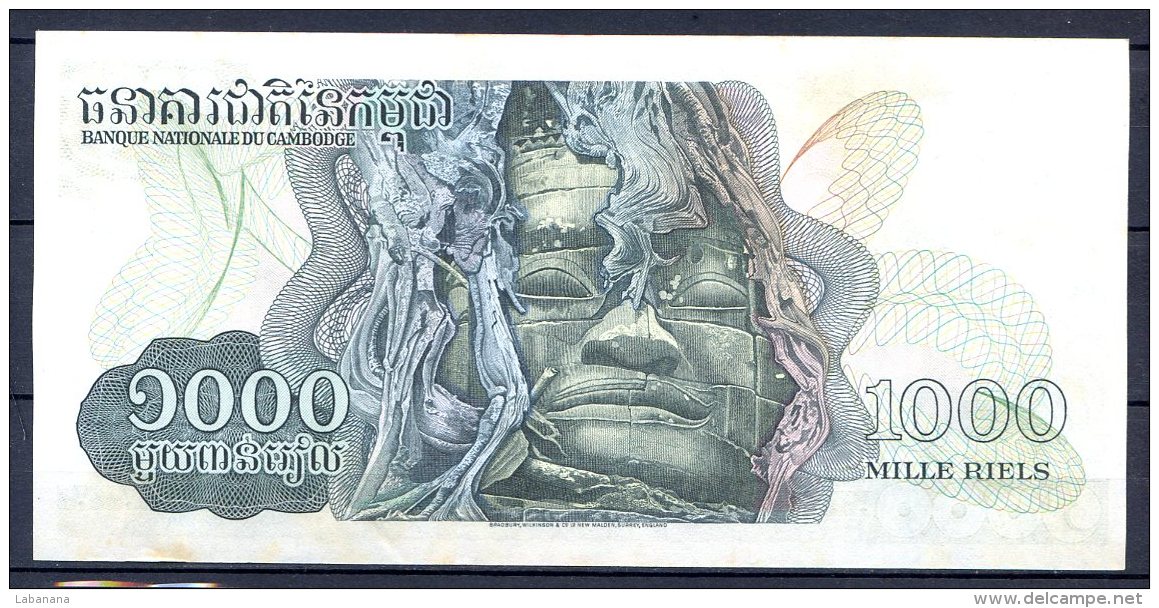 460-Cambodge Billet De 1000 Riels 1972 - 830 Sig.13 - Cambodge