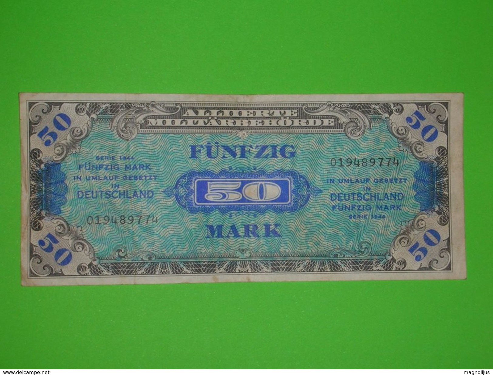 1944-50 MARK-ALLIED MILITARY CURRENCY-GERMANY-GERMAN BANKNOTE-NOTE-BILL-CASH-WW2, ALLIIERTE MILITARBEHORDE - 50 Mark