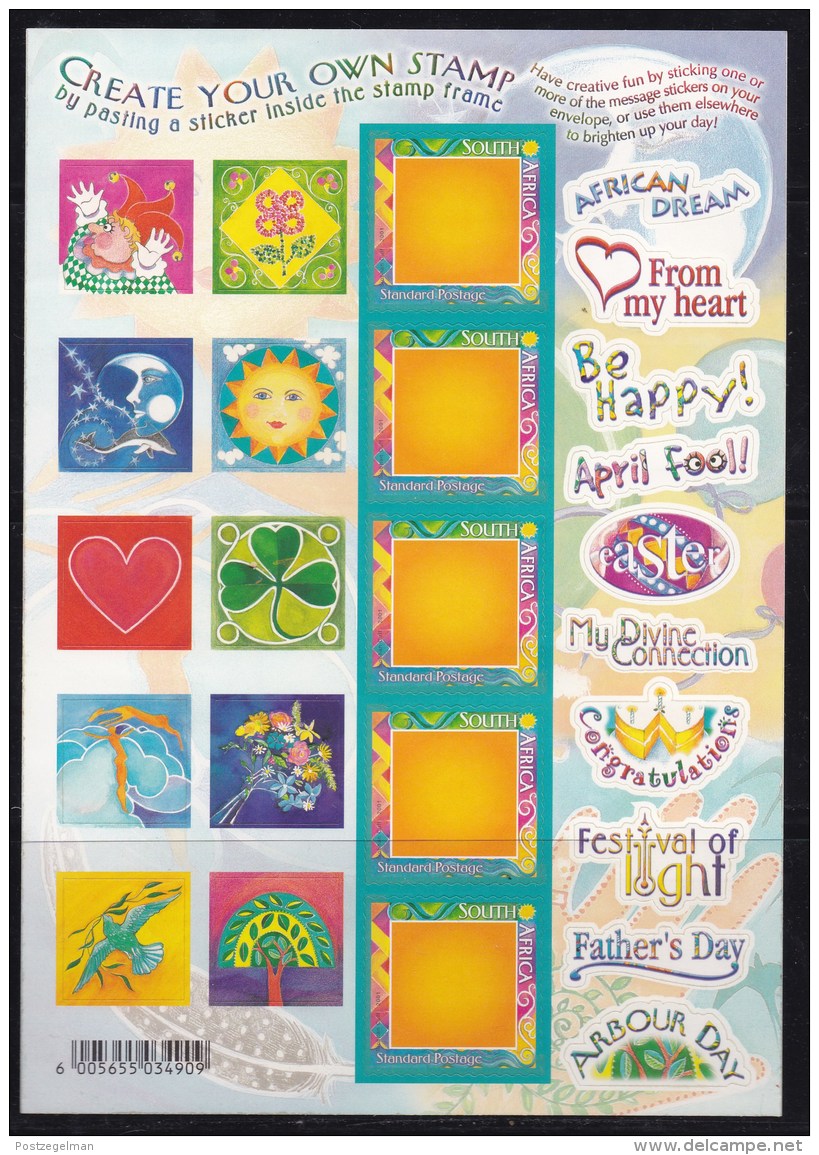 RSA, 2001, Mint Never Hinged Stamp(s), Create Your Own Stamp Sheet, Mi Sa1451, #9201 - Ongebruikt