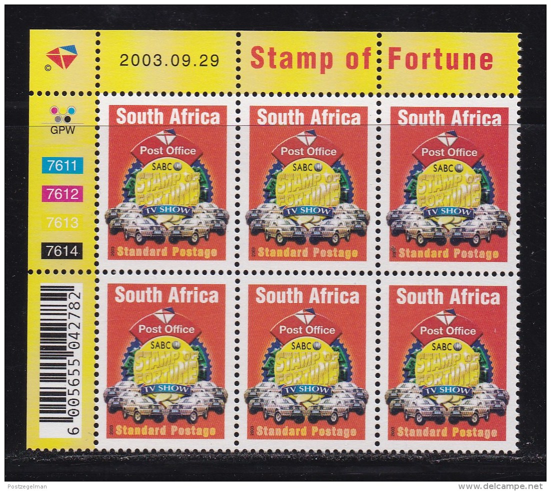 RSA, 2003, Mint Never Hinged Stamp(s), Stamp Of Fortune In Controlblocks,  Sa1572, X708 - Unused Stamps