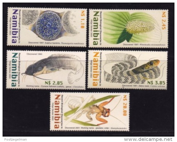 NAMIBIA, 2003, Mint Never Hinged  Stamp(s), Biological Discoveries,  Sa 419-423, #8022 - Namibië (1990- ...)