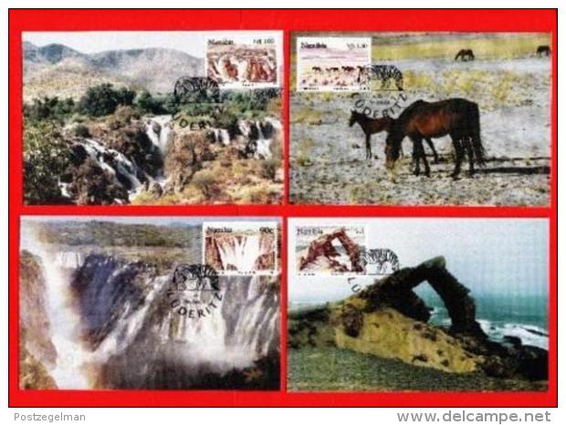 NAMIBIA,  1996, Maxi Cards, Tourism Namibia,  Sa 140-143, F3844, Without Stamps - Namibië (1990- ...)