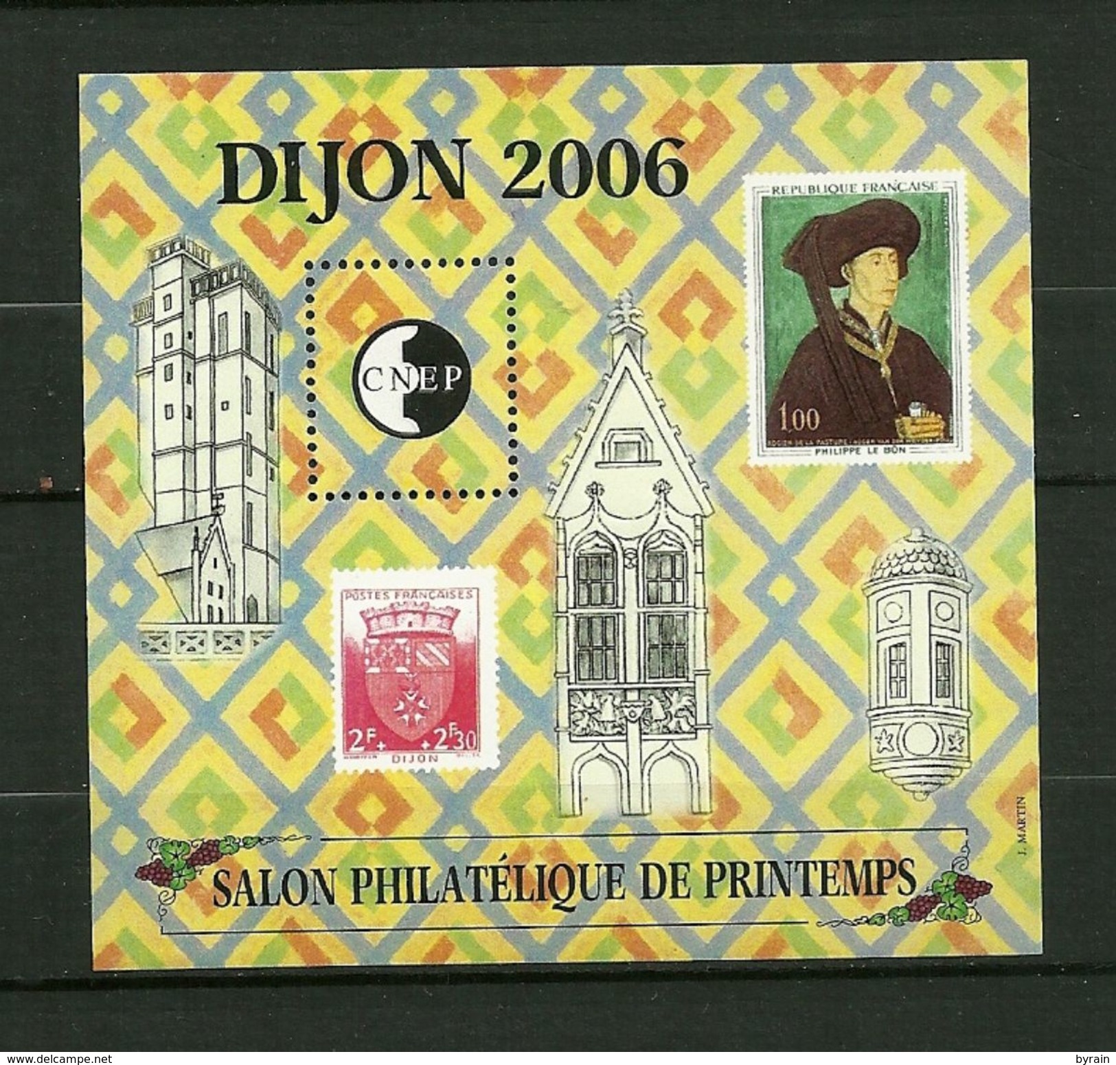 FRANCE  Feuillet Souvenir De La CNEP   2006   N° 45   Salon Philatélique Du Printemps à Dijon    NEUF - CNEP