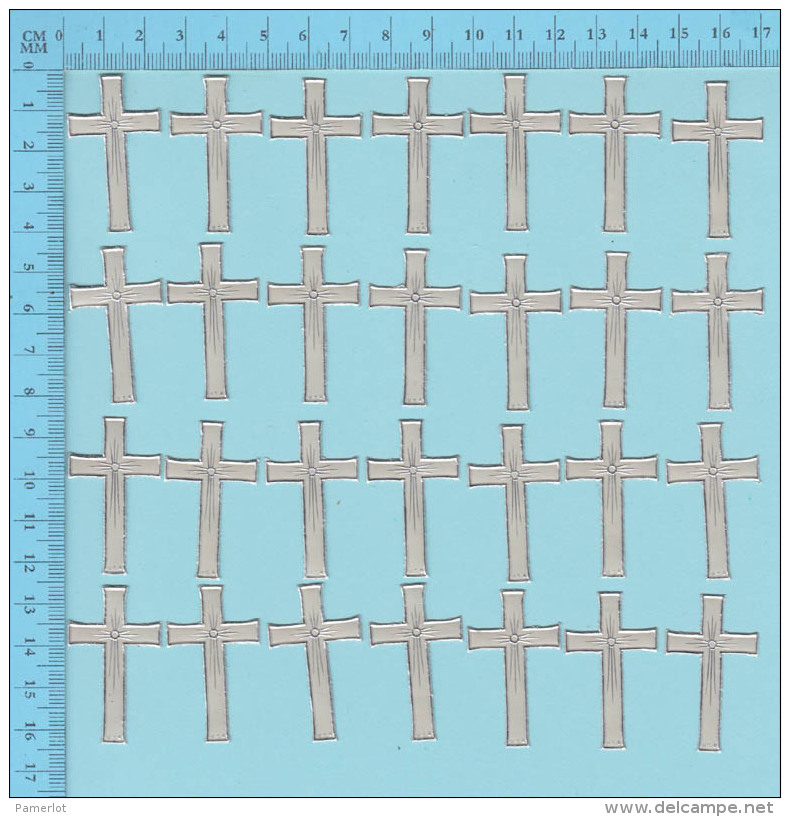 Religion - 131 collants de recompense  metalisés alluminium - différente grandeur et devotion - 14 Scans