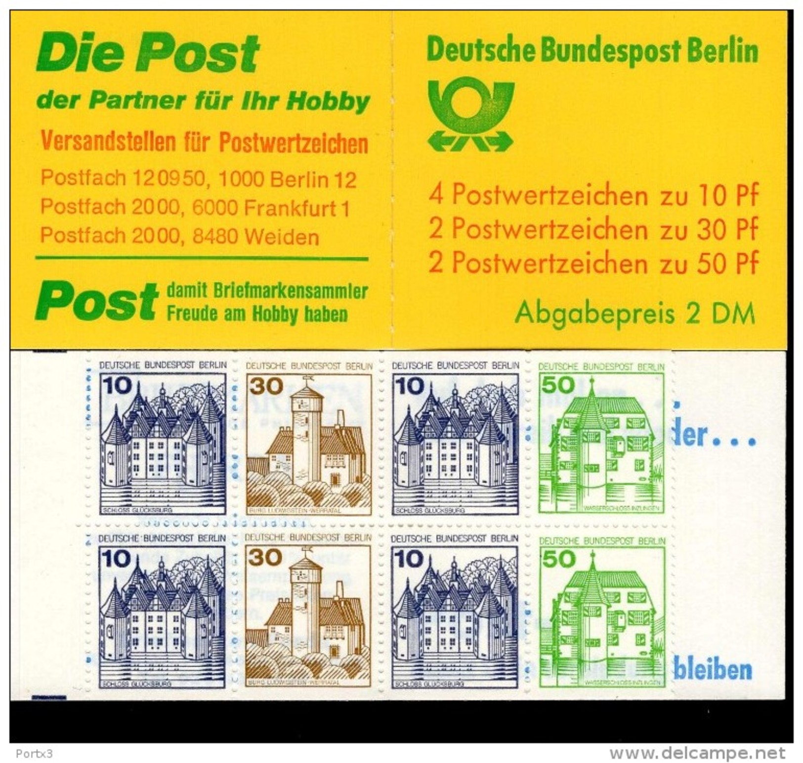 Markenheftchen 11 G Berlin Burgen Und Schlösser Postfrisch ** MNH - Libretti