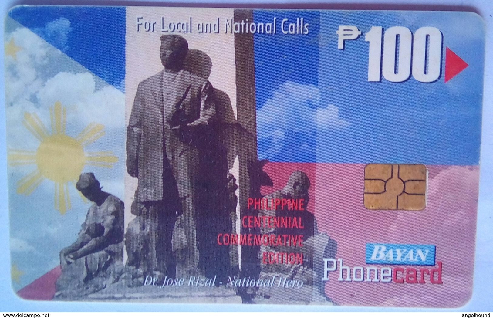 Philippines Bayan Tel Rizal Monument 100 Pesos - Philippines