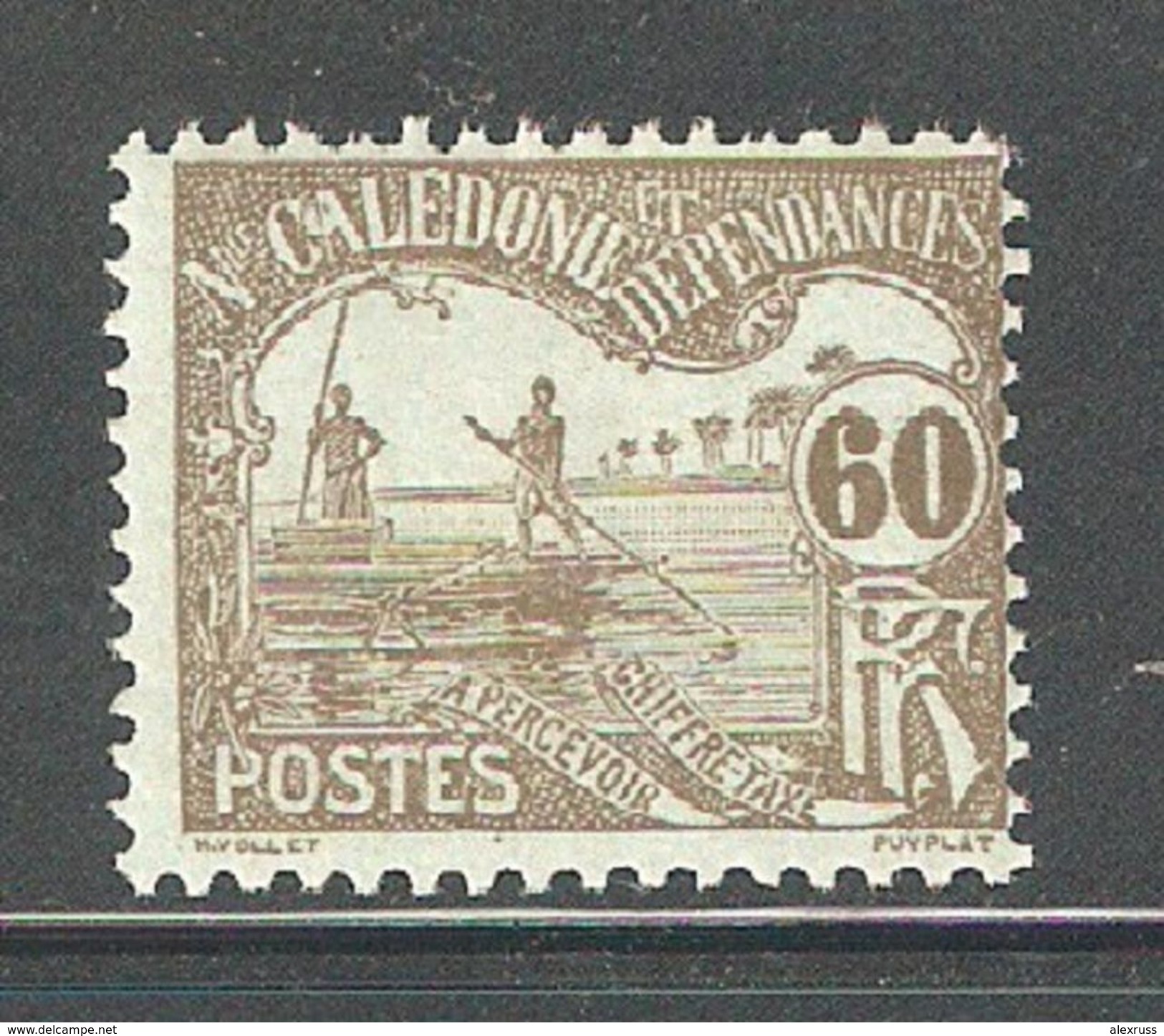 New Caledonia 1906,Postage Due,60c,Scott J15,VF MH*OG (FC-4) - Neufs