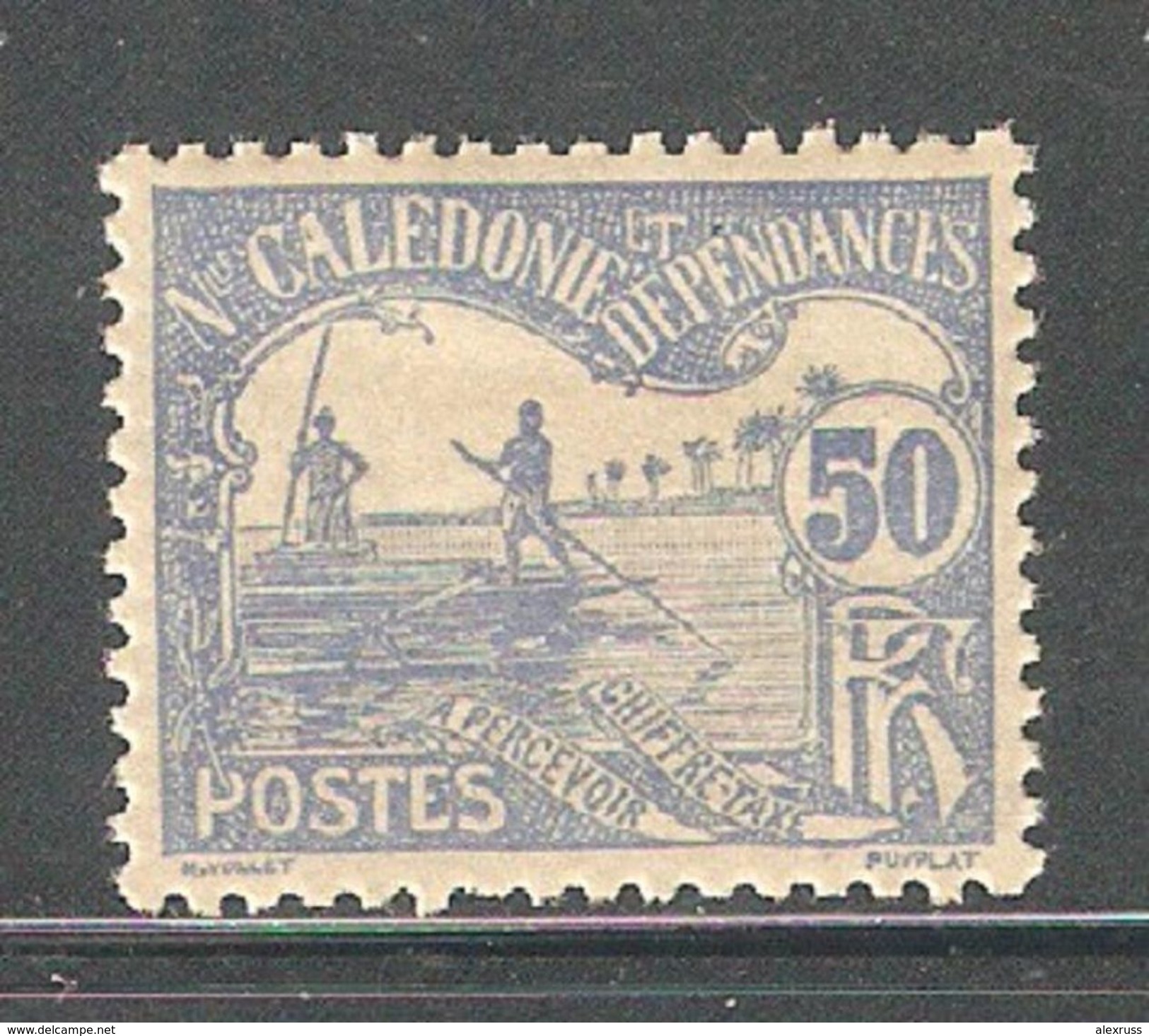 New Caledonia 1906, Postage Due, 50c, Scott # J14, VF MH*OG (FC-4) - Strafport